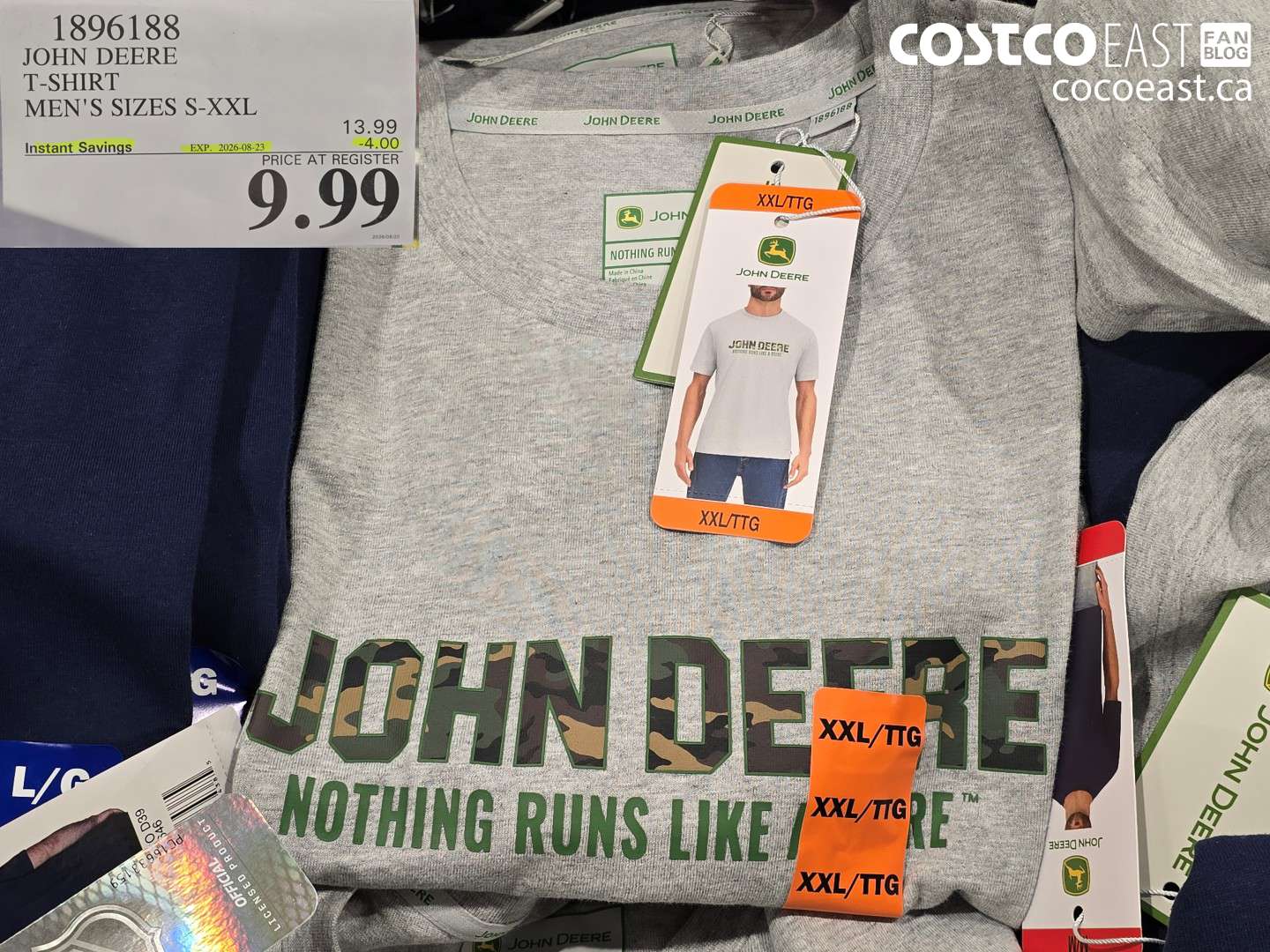 1896188 JOHN DEERE T-SHIRT MEN'S SIZES S-XXL ($4.00 INSTANT SAVINGS EXPIRES ON 2026-08-23) $9.99