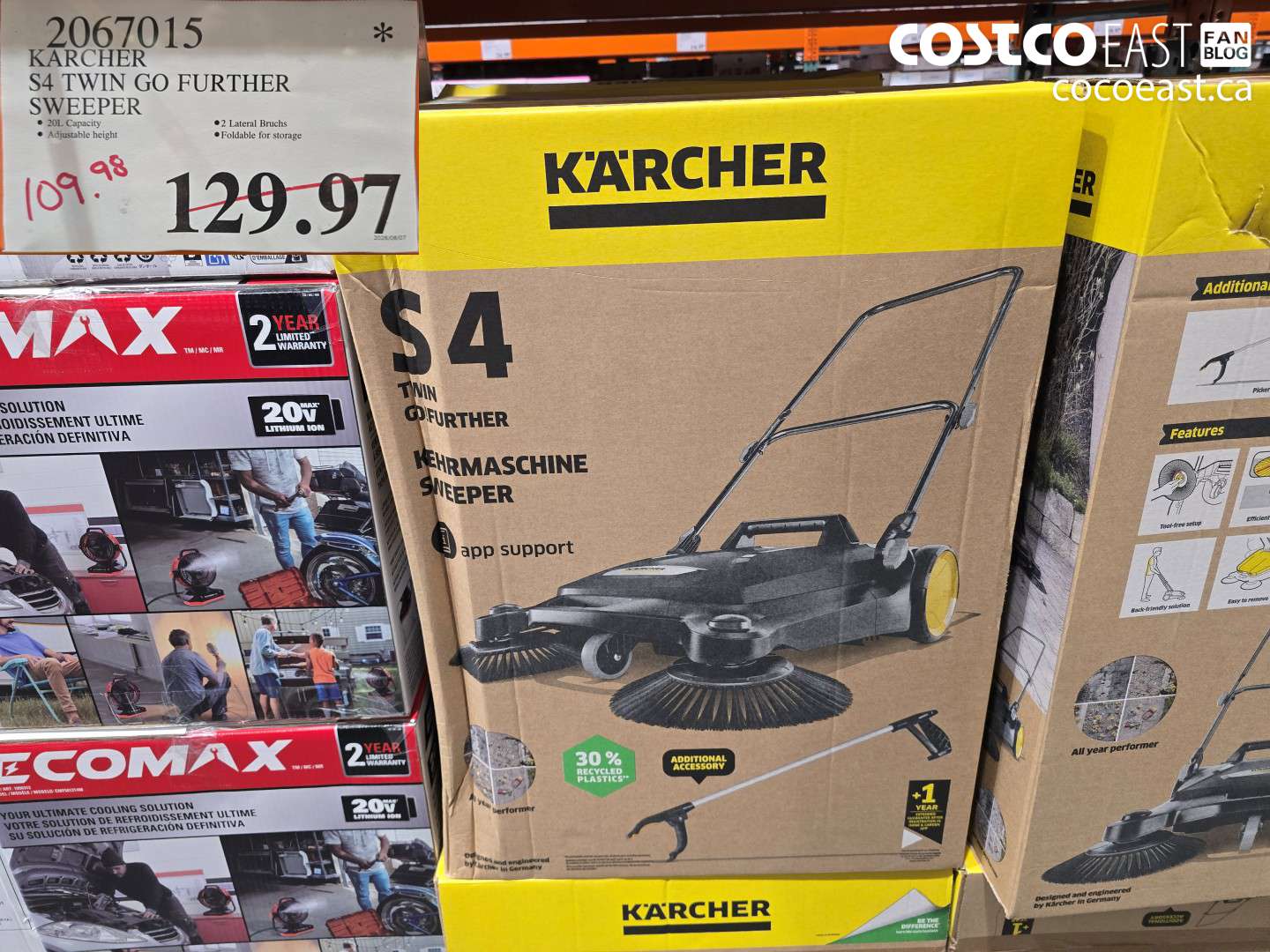 2067015 KARCHER S4 TWIN GO FURTHER SWEEPER $109.98