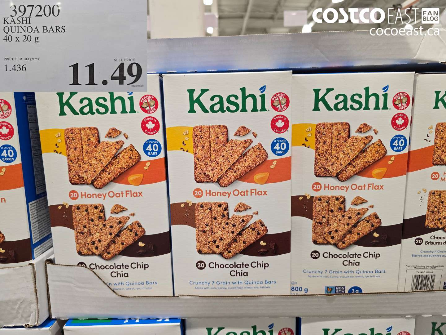 397200 KASHI QUINOA BARS 40 X 20 G $11.49