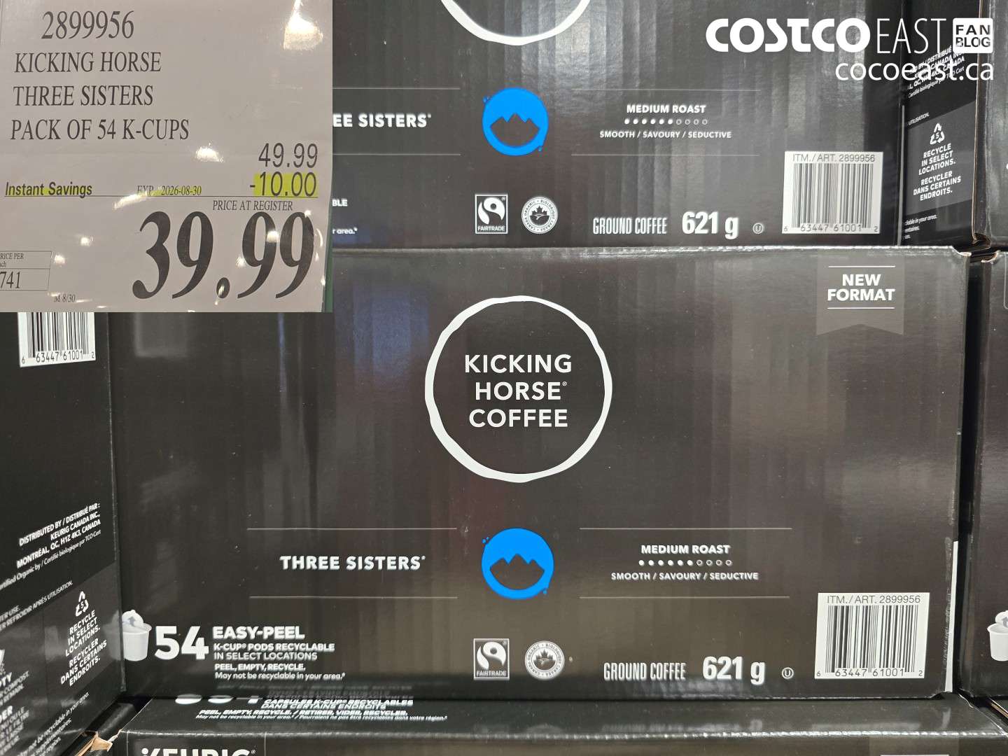 2899956 KICKING HORSE THREE SISTERS PACK OF 54 K-CUPS ($10.00 INSTANT SAVINGS EXPIRES ON 2026-08-30) $39.99