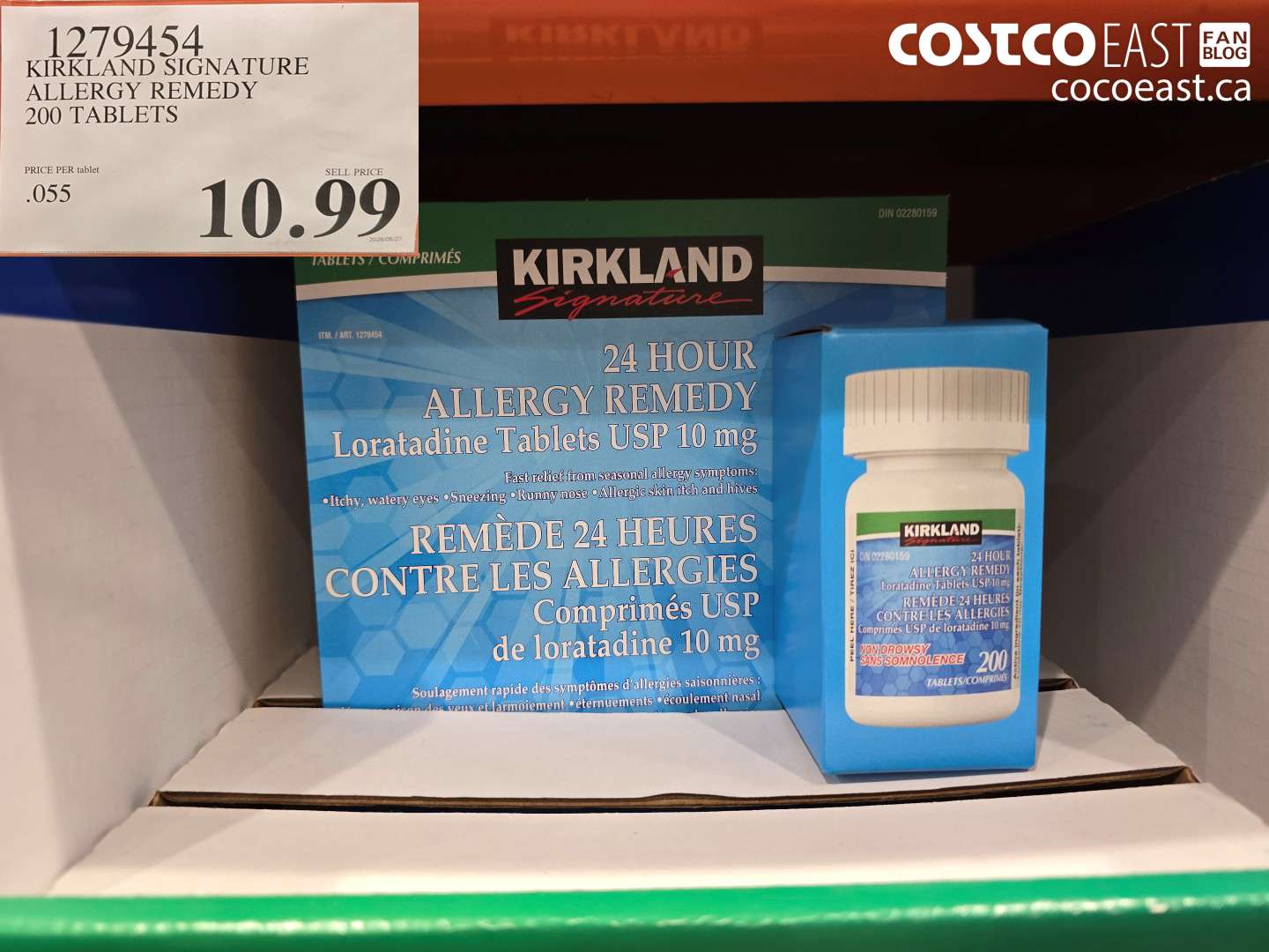 1279454 KIRKLAND SIGNATURE ALLERGY REMEDY 200 TABLETS $10.99
