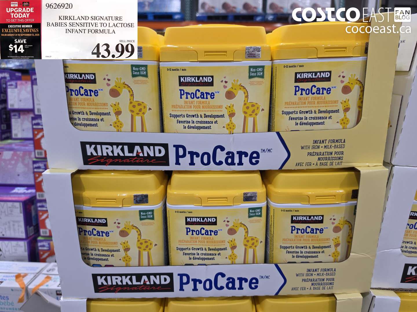 9626920 KIRKLAND SIGNATURE BABIES SENSITIVE TO LACTOSE INFANT FORMULA ($14.00 INSTANT SAVINGS EXPIRES ON 2026-09-13) $29.99