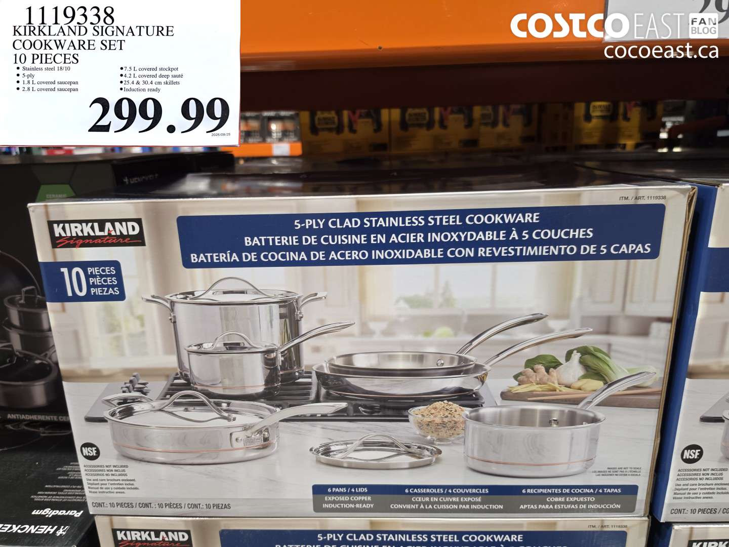 1119338 KIRKLAND SIGNATURE COOKWARE SET 10 PIECES $299.99