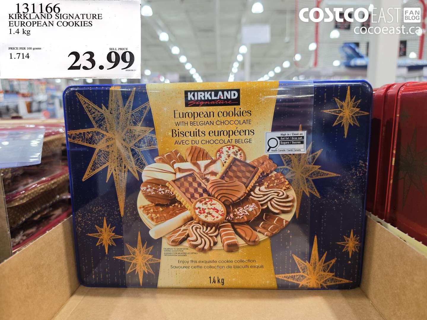 131166 KIRKLAND SIGNATURE EUROPEAN COOKIES 1.4 KG $23.99