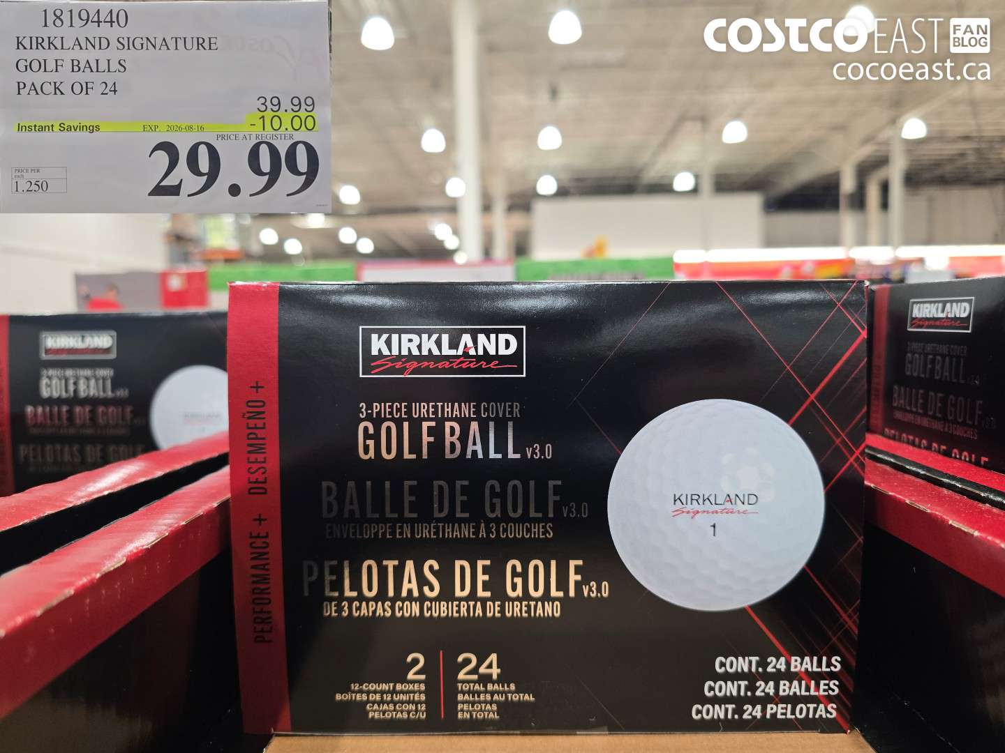 1819440 KIRKLAND SIGNATURE GOLF BALLS PACK OF 24 ($10.00 INSTANT SAVINGS EXPIRES ON 2026-08-16) $29.99