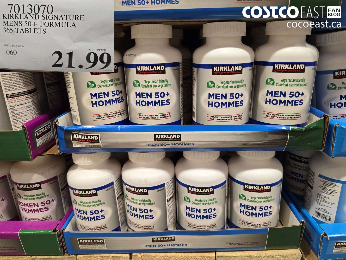 7013070 KIRKLAND SIGNATURE MENS 50+ FORMULA 365 TABLETS $21.99
