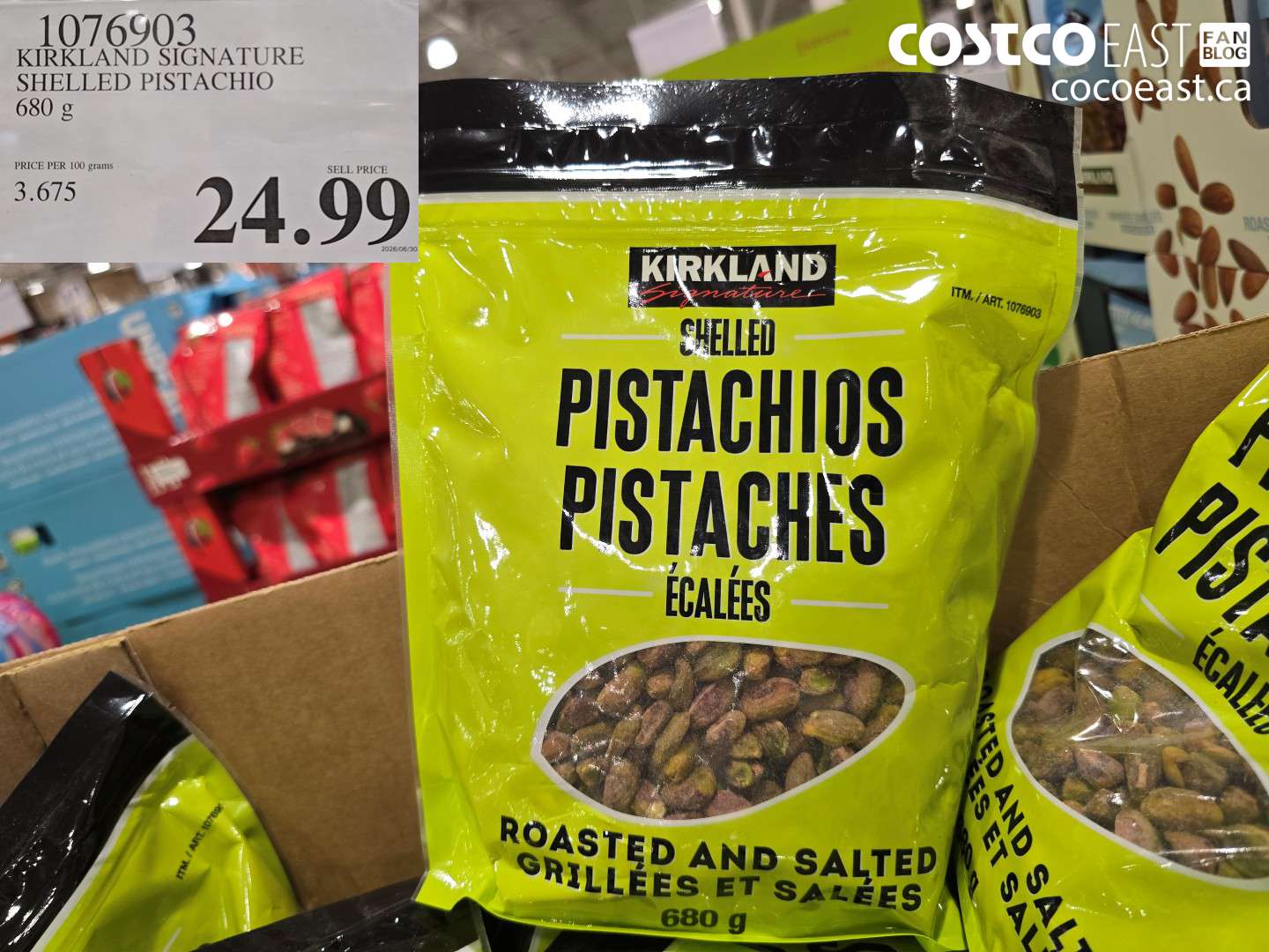 1076903 KIRKLAND SIGNATURE SHELLED PISTACHIO 680 G $24.99