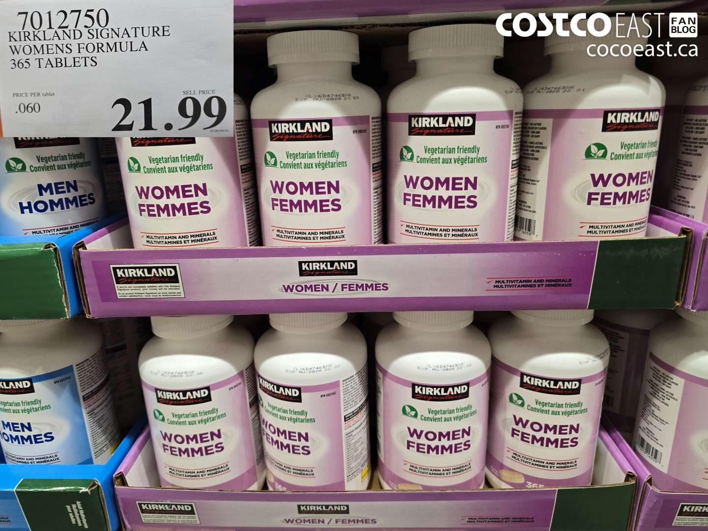 7012750 KIRKLAND SIGNATURE WOMENS FORMULA 365 TABLETS $21.99