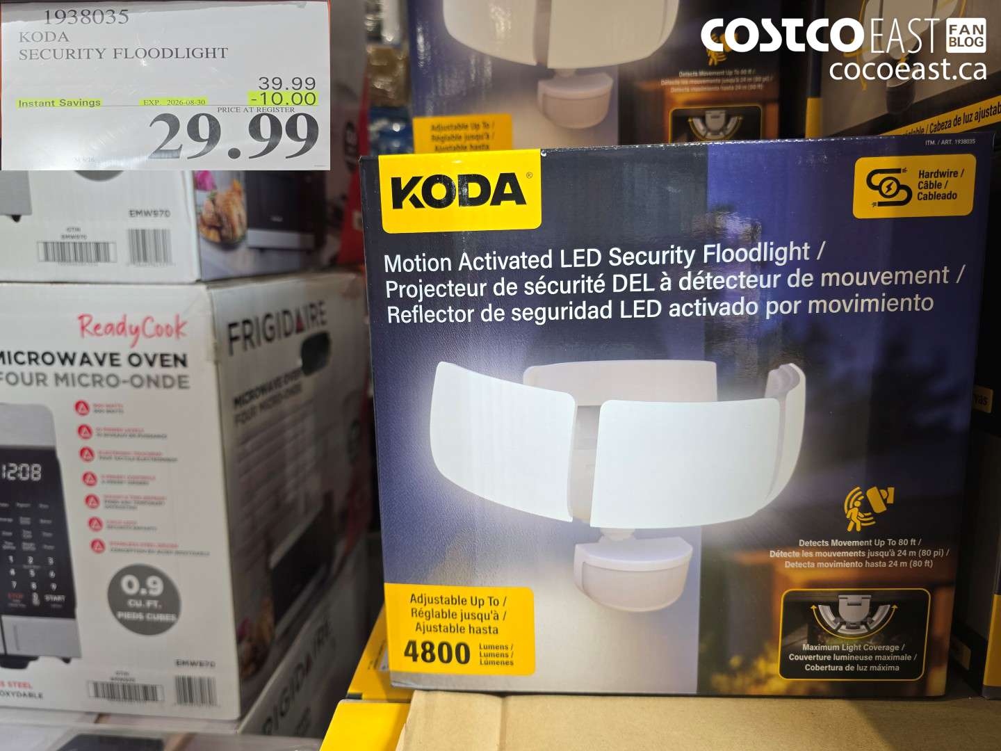 1938035 KODA SECURITY FLOODLIGHT ($10.00 INSTANT SAVINGS EXPIRES ON 2026-08-30) $29.99