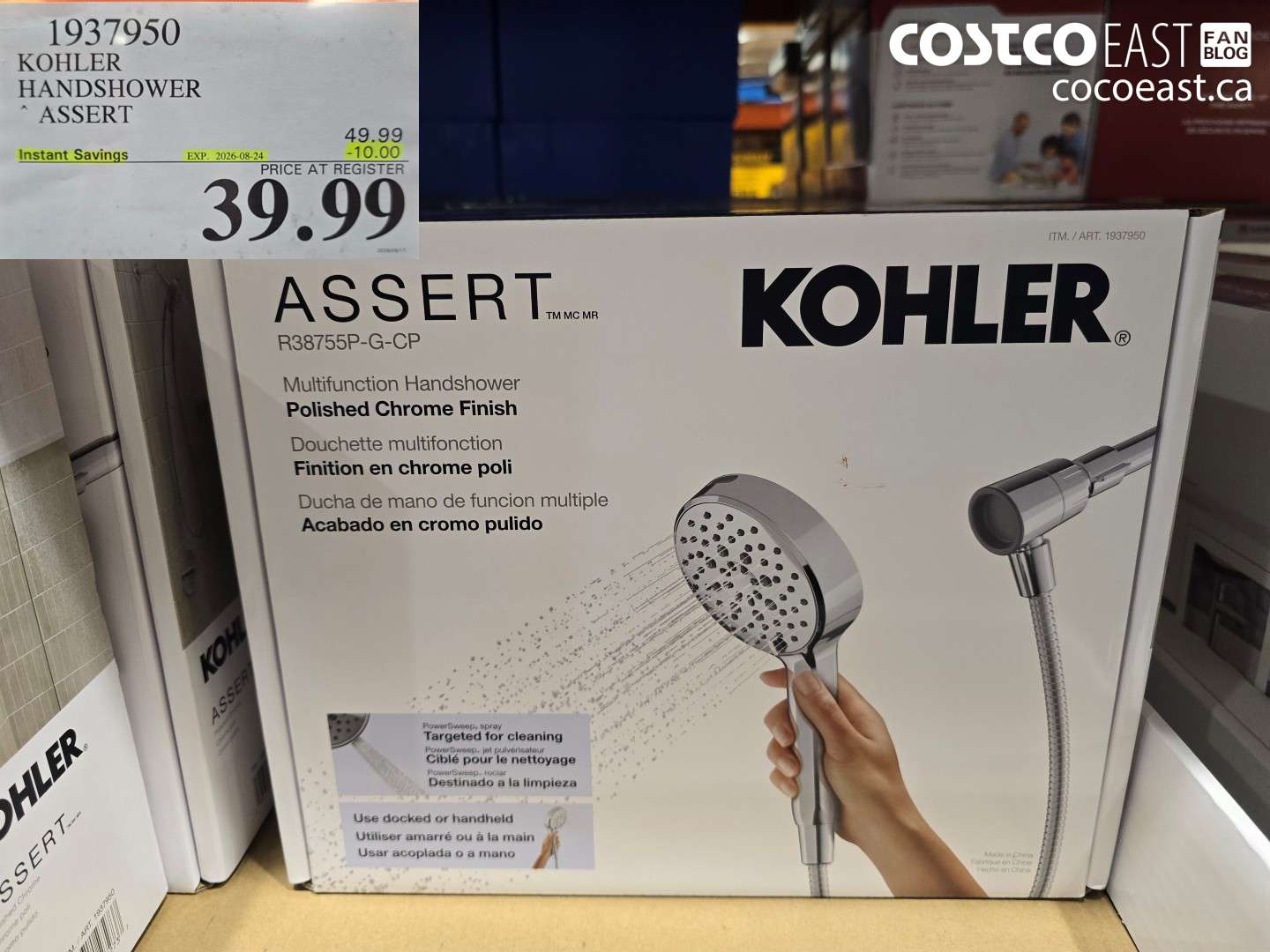 1937950 KOHLER HANDSHOWER ASSERT ($10.00 INSTANT SAVINGS EXPIRES ON 2026-08-24) $39.99
