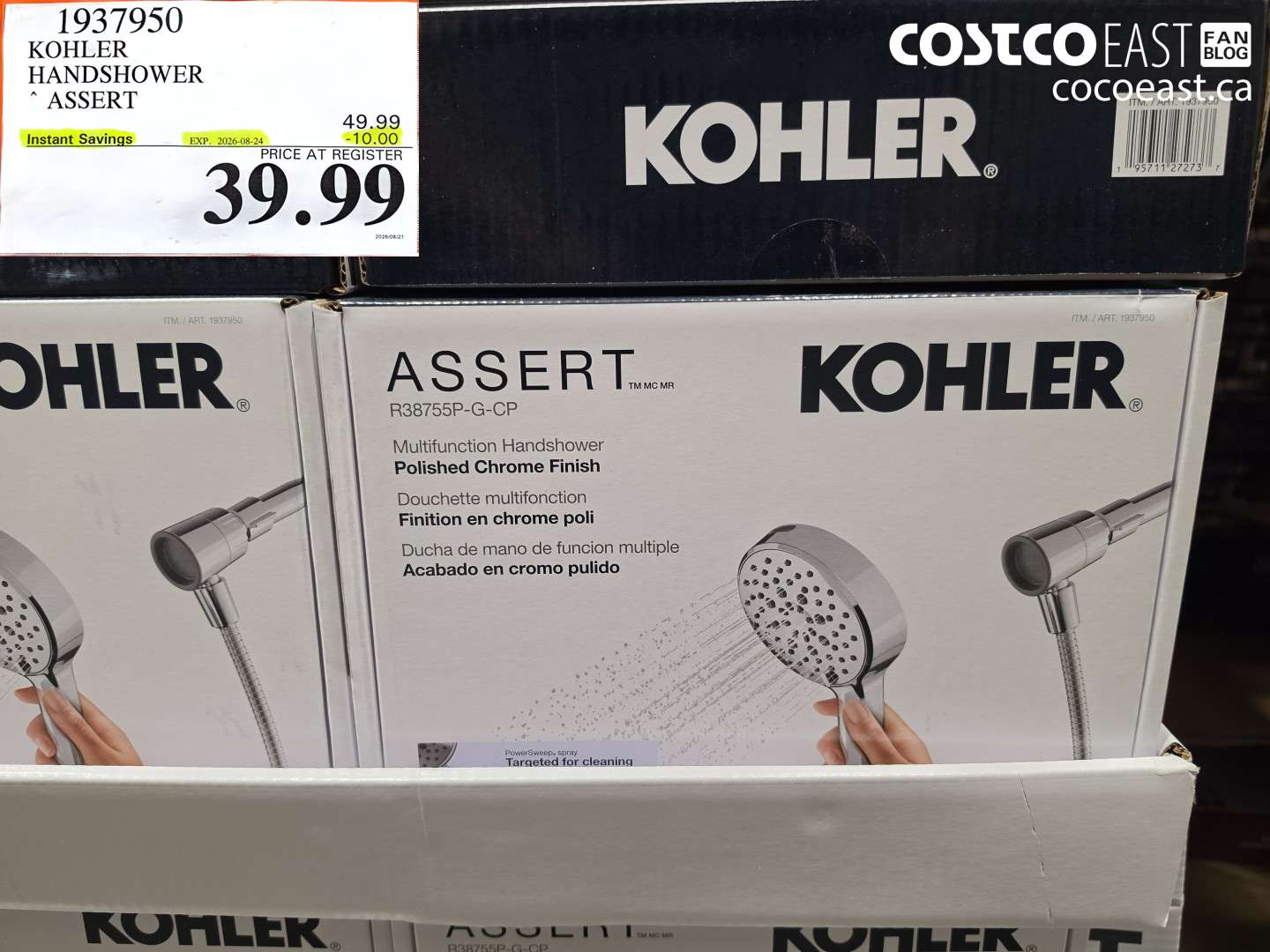 1937950 KOHLER HANDSHOWER ASSERT ($10.00 INSTANT SAVINGS EXPIRES ON 2026-08-24) $39.99