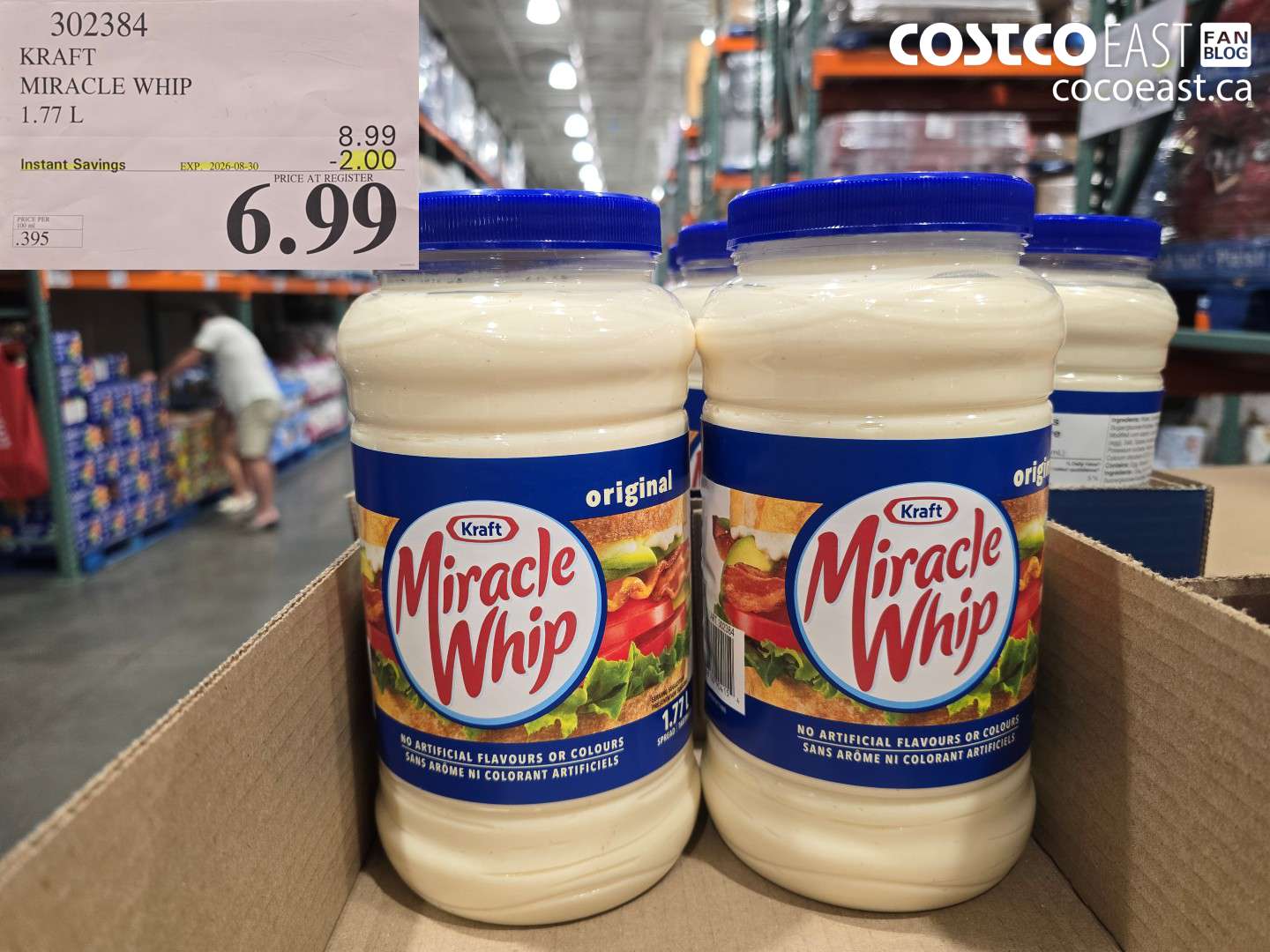 302384 KRAFT MIRACLE WHIP 1.77 L ($2.00 INSTANT SAVINGS EXPIRES ON 2026-08-30) $6.99