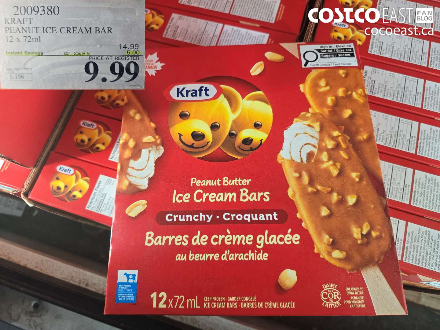 2009380 KRAFT PEANUT ICE CREAM BAR 12 X 72ML ($5.00 INSTANT SAVINGS EXPIRES ON 2026-08-30) $9.99