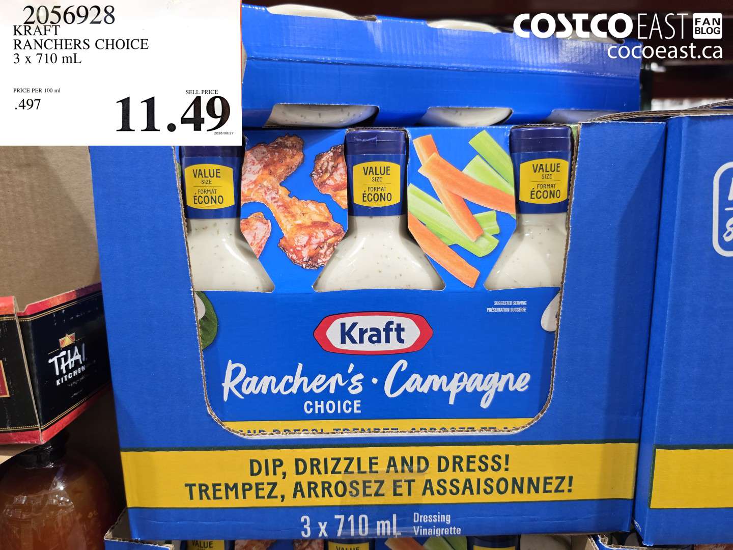 2056928 KRAFT RANCHERS CHOICE 3 X 710 ML $11.49