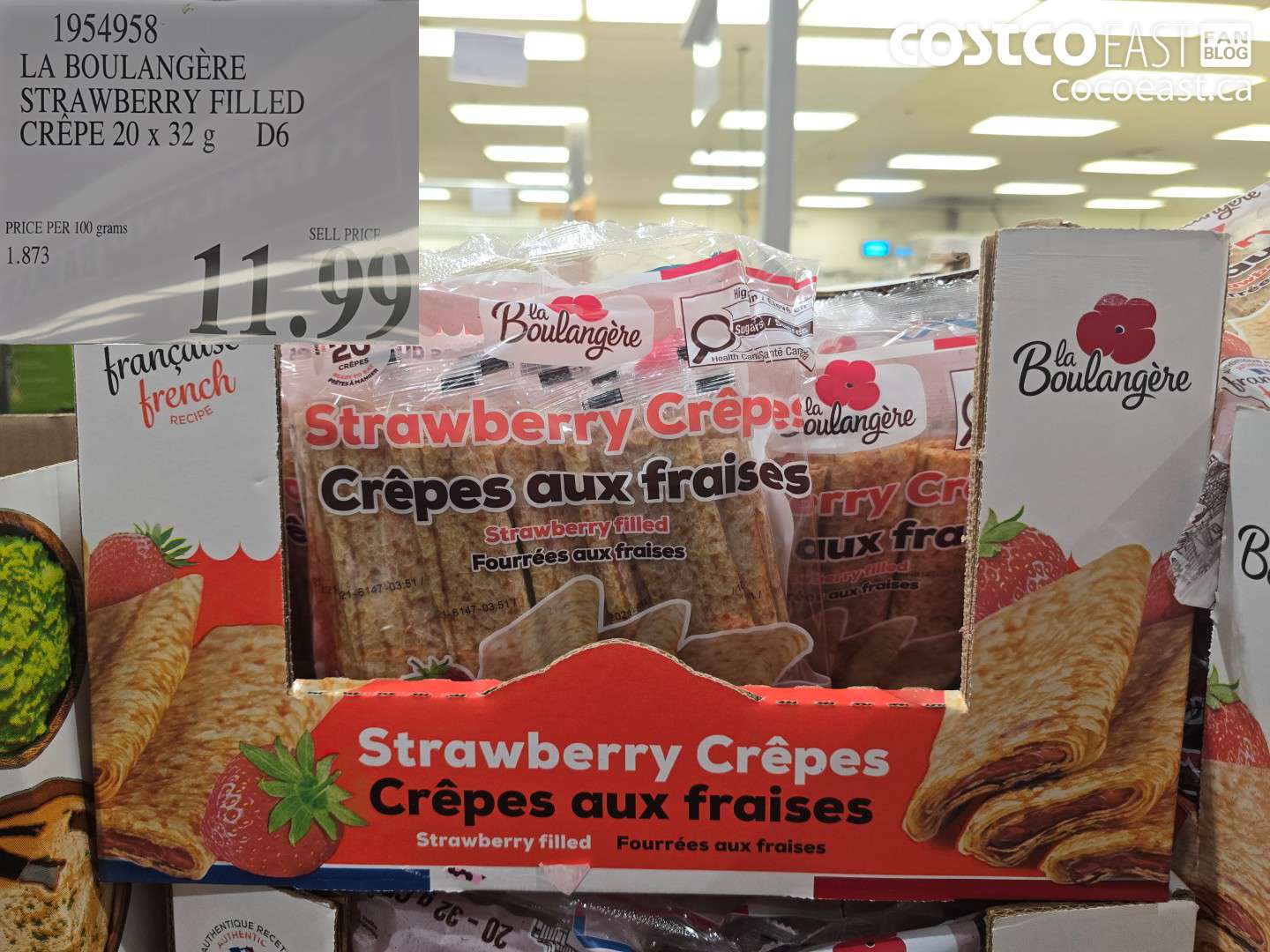 1954958 LA BOULANGERÈ STRAWBERRY FILLED CRÈPE 20 X 32 G $11.99