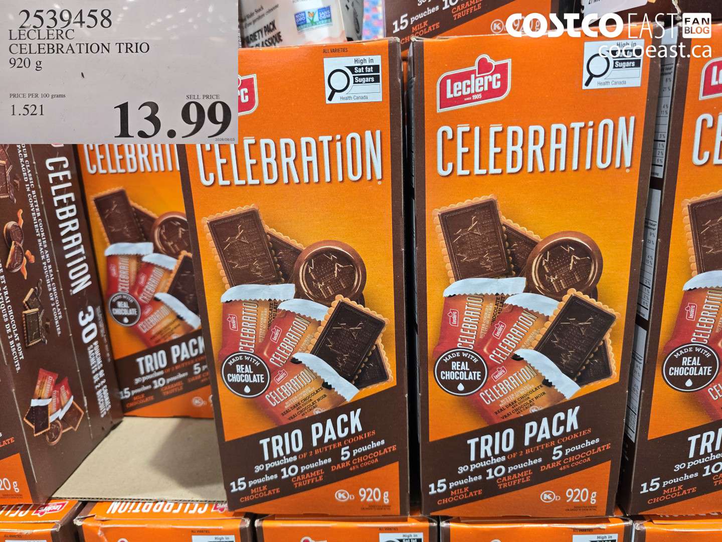 2539458 LECLERC CELEBRATION TRIO 920 G $13.99
