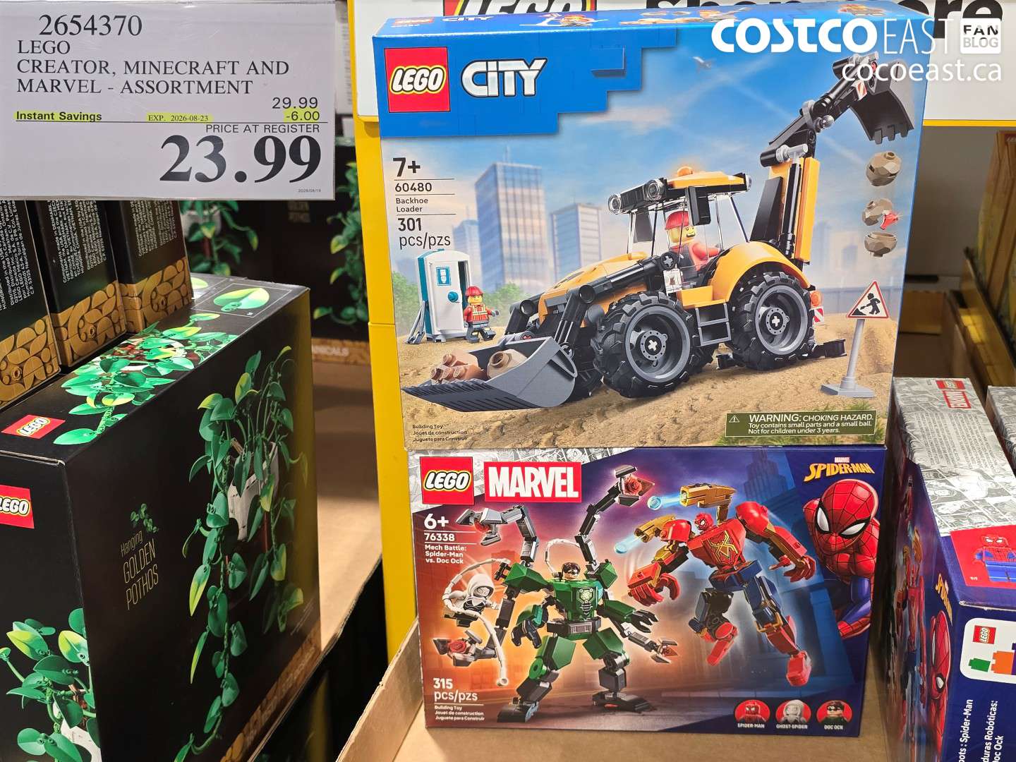 2654370 LEGO CREATOR, MINECRAFT AND MARVEL - ASSORTMENT ($6.00 INSTANT SAVINGS EXPIRES ON 2026-08-23) $23.99