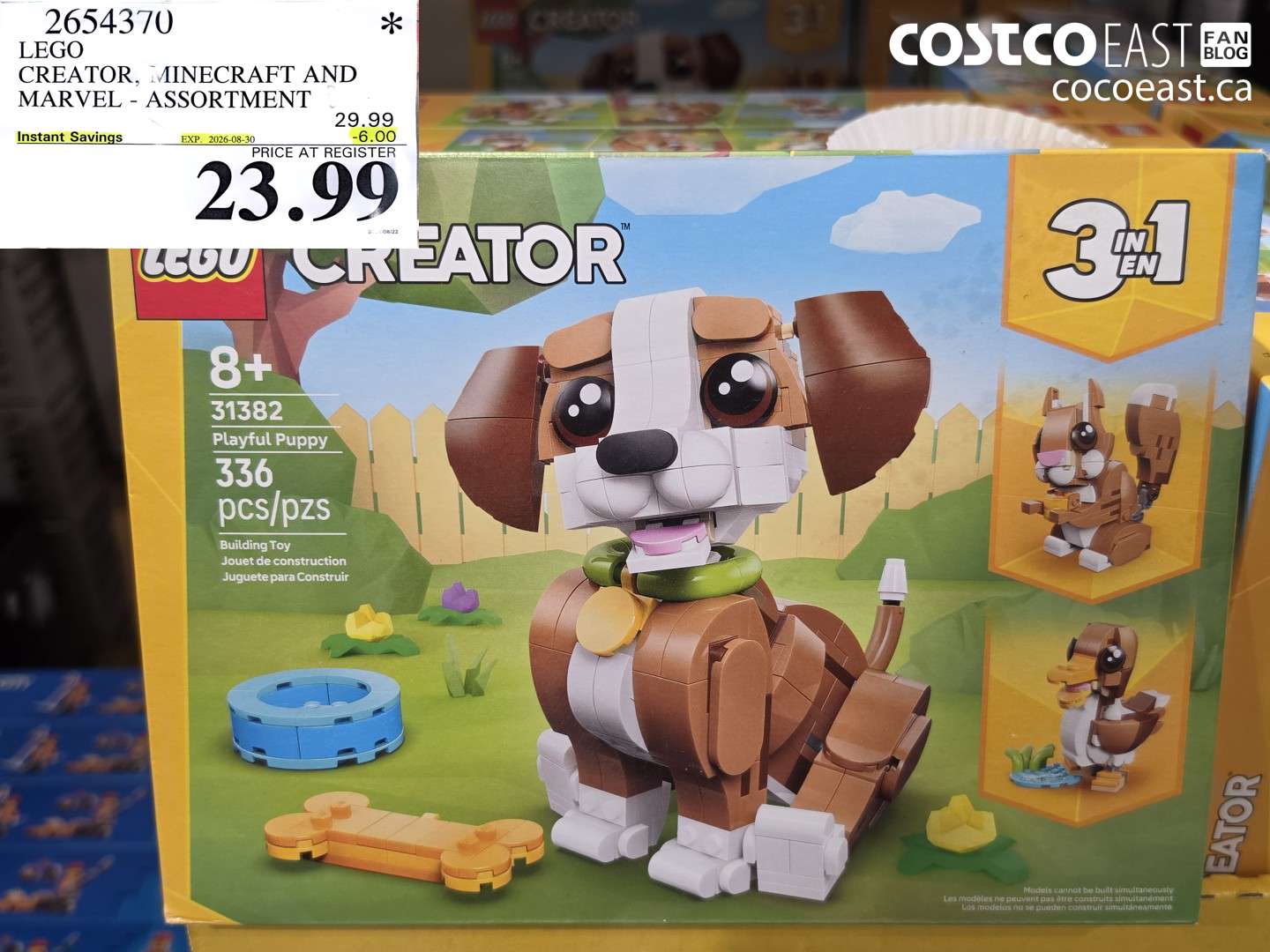 2654370 LEGO CREATOR, MINECRAFT AND MARVEL - ASSORTMENT ($6.00 INSTANT SAVINGS EXPIRES ON 2026-08-30) $23.99
