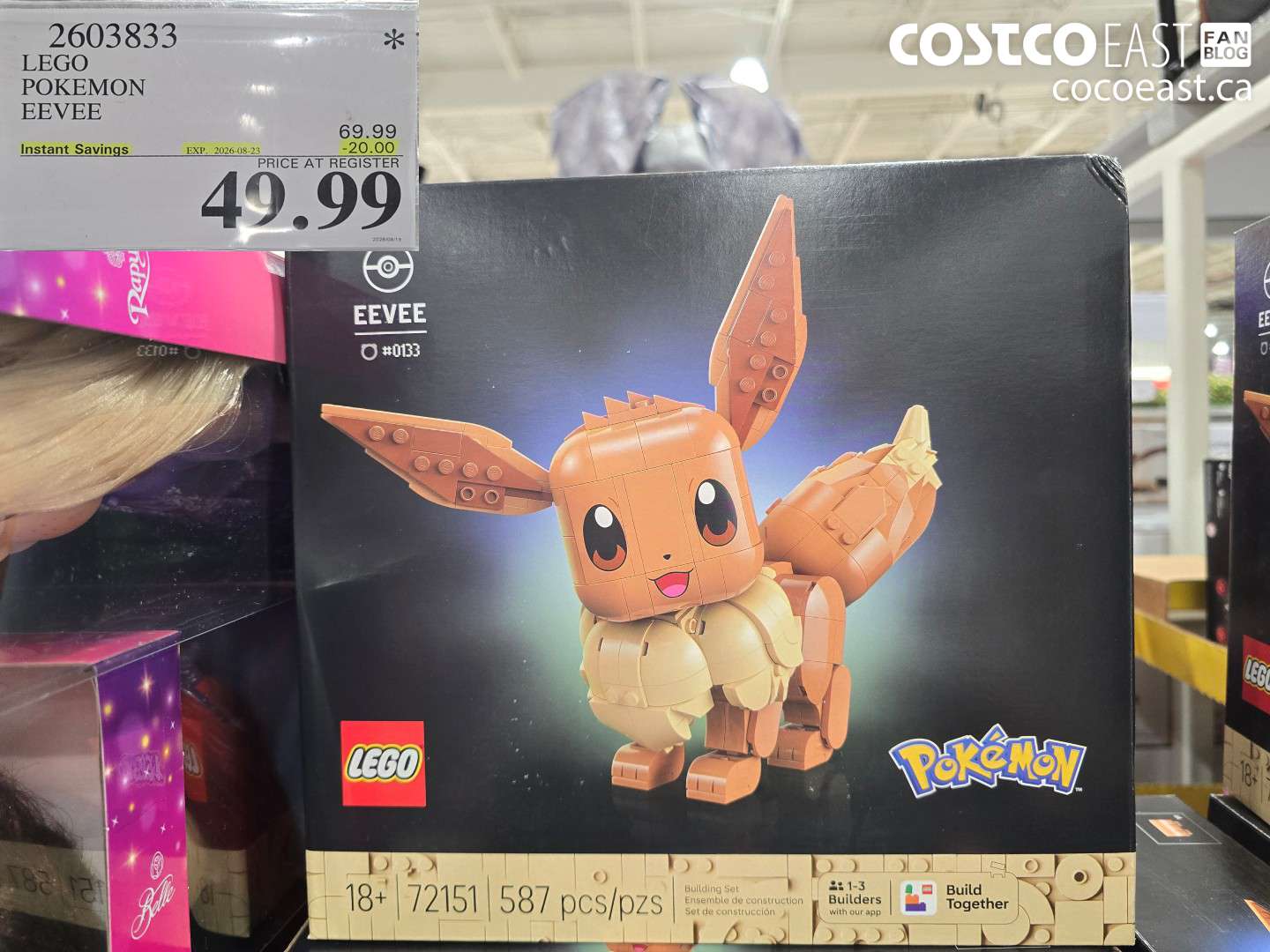 2603833 LEGO POKEMON EEVEE ($20.00 INSTANT SAVINGS EXPIRES ON 2026-08-23) $49.99