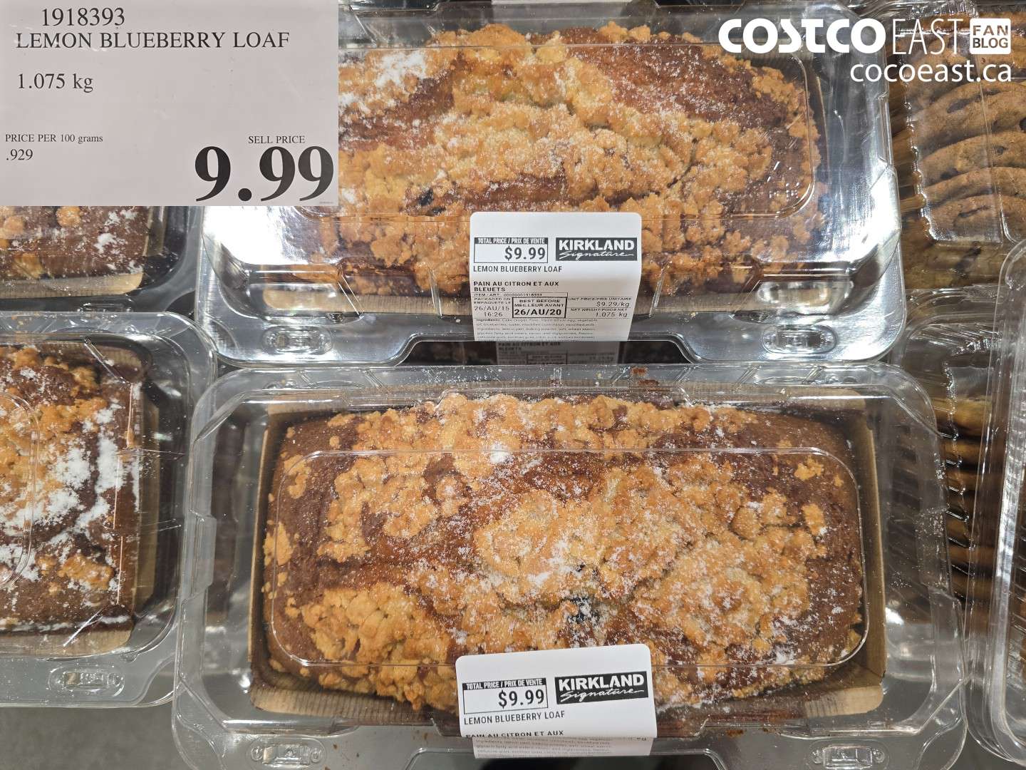 1918393 LEMON BLUEBERRY LOAF 1.075 KG $9.99