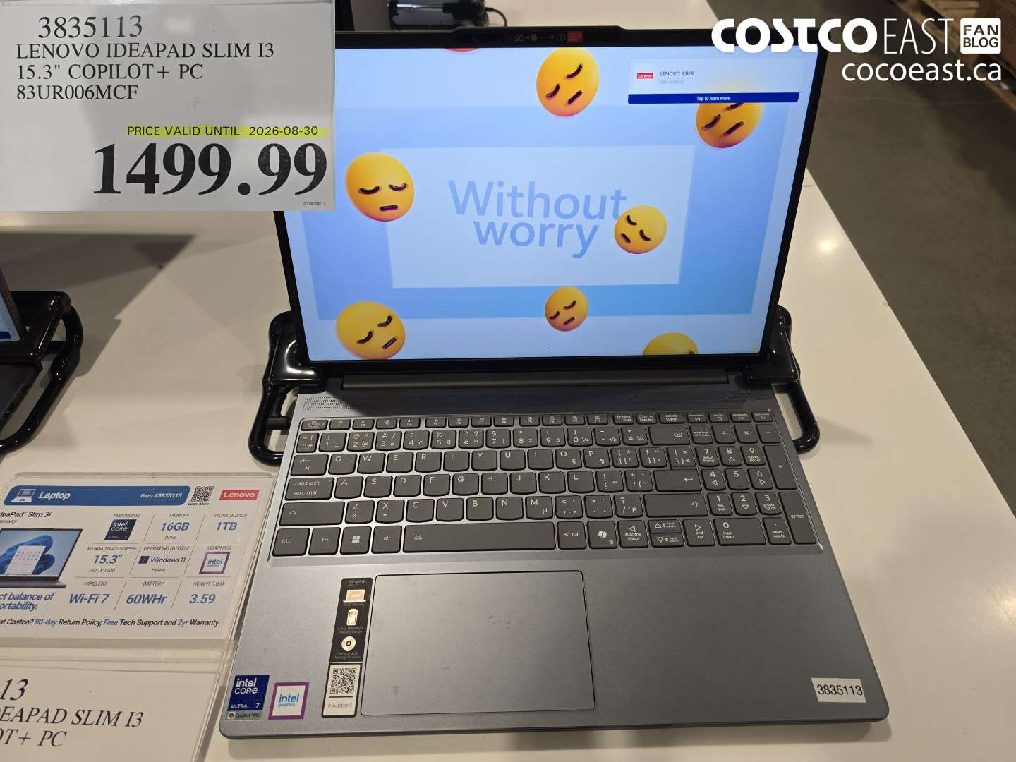 3835113 LENOVO IDEAPAD SLIM I3 15.3