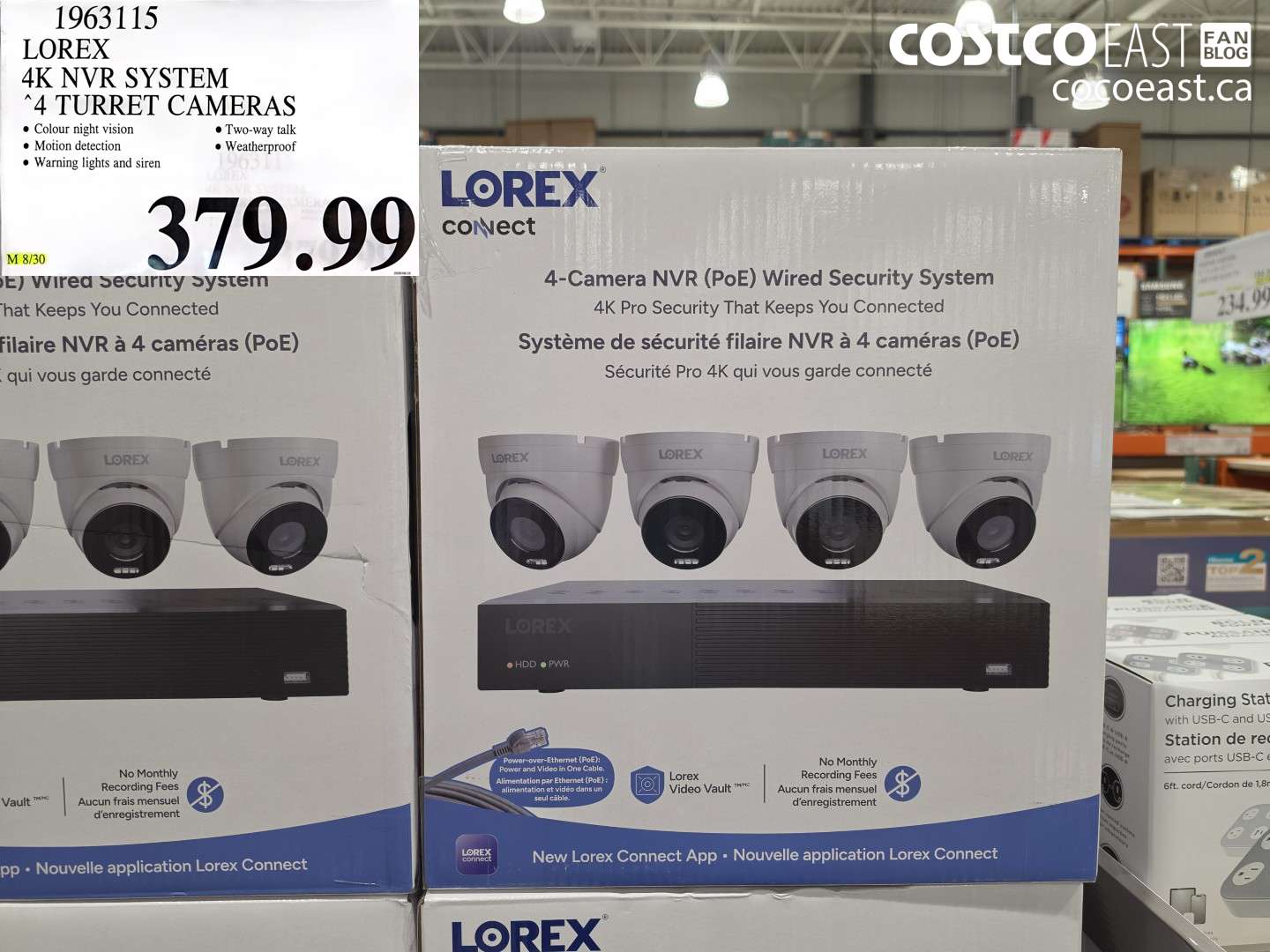 1963115 LOREX 4K NVR SYSTEM 4 TURRET CAMERAS $379.99