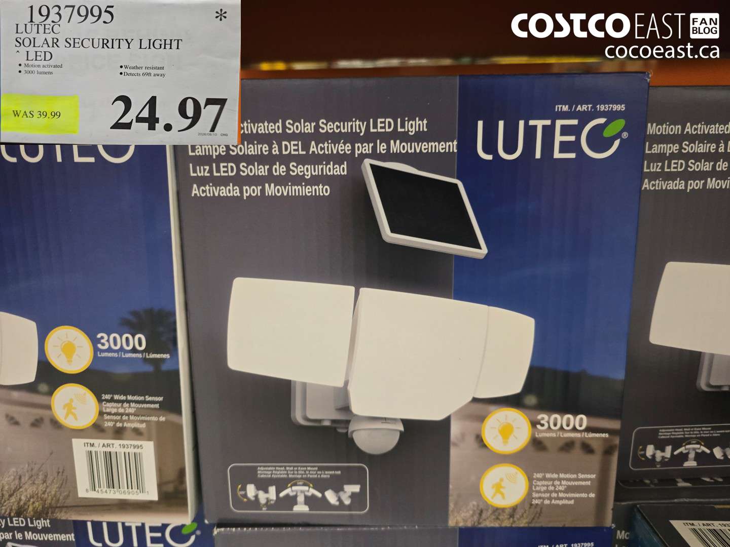 1937995 LUTEC SOLAR SECURITY LIGHT LED $24.97