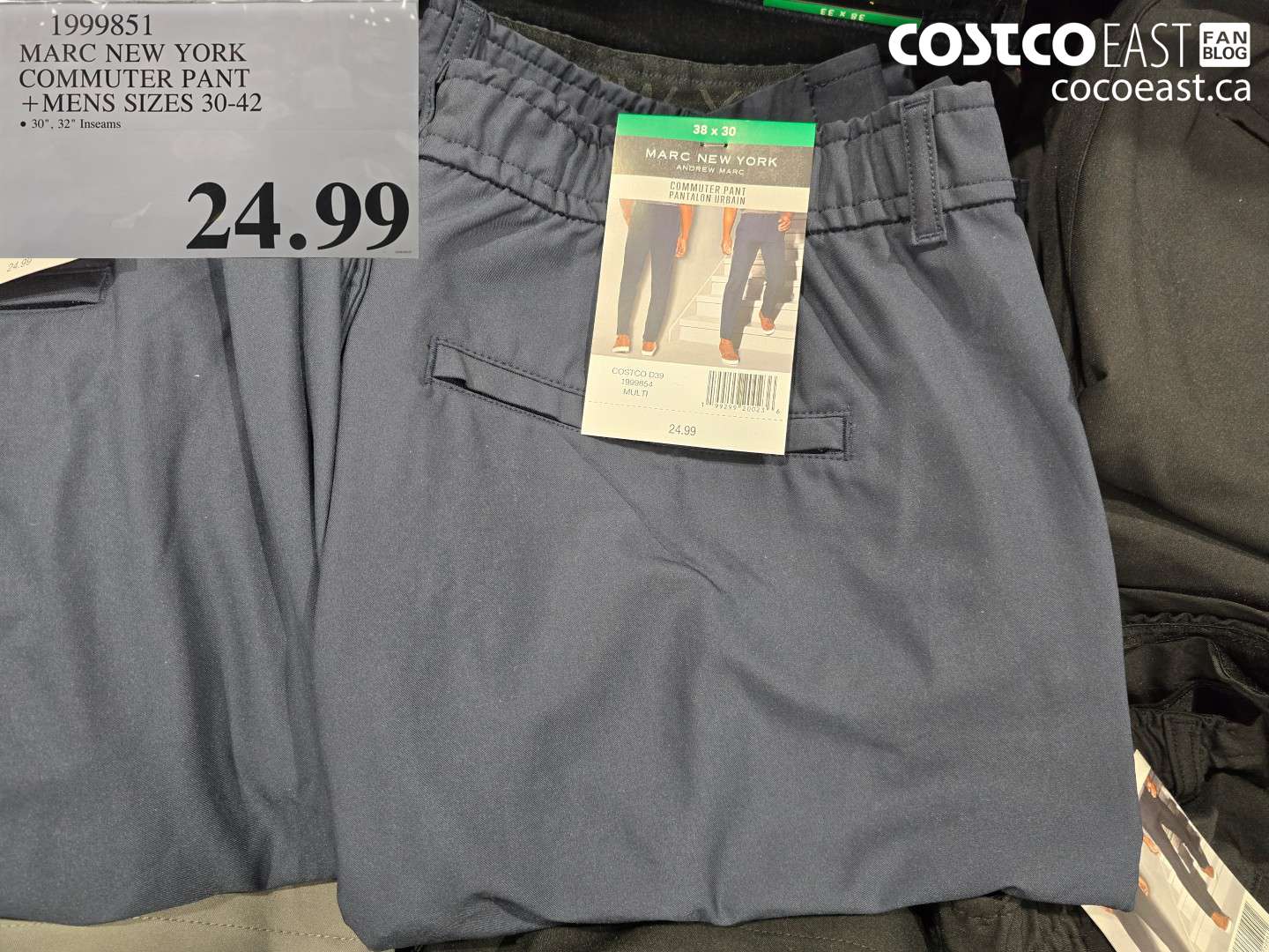 1999851 MARC NEW YORK COMMUTER PANT MENS SIZES 30-42 $24.99