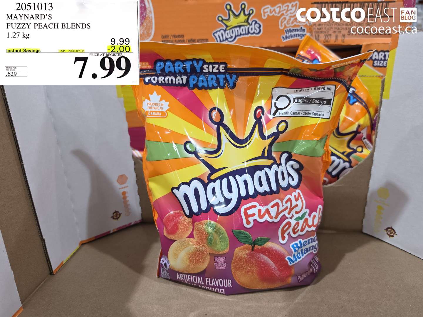 2051013 MAYNARD'S FUZZY PEACH BLENDS 1.27 KG ($2.00 INSTANT SAVINGS EXPIRES ON 2026-09-06) $7.99