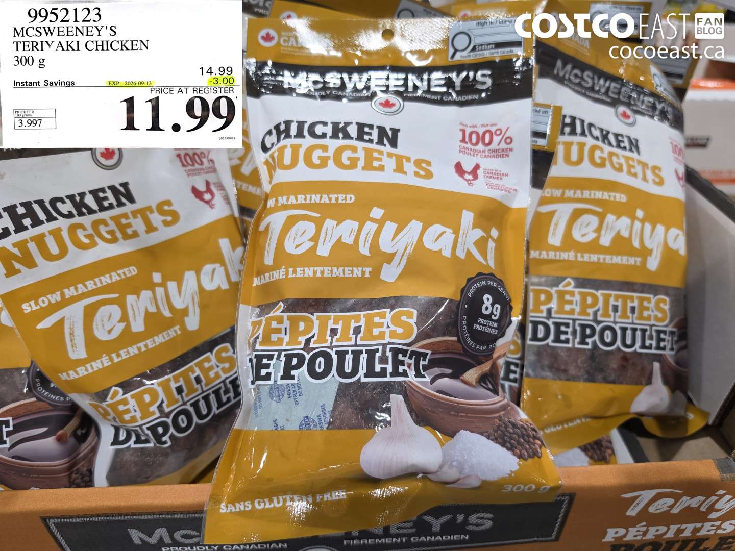 9952123 MCSWEENEY'S TERIYAKI CHICKEN 300 G ($3.00 INSTANT SAVINGS EXPIRES ON 2026-09-13) $11.99