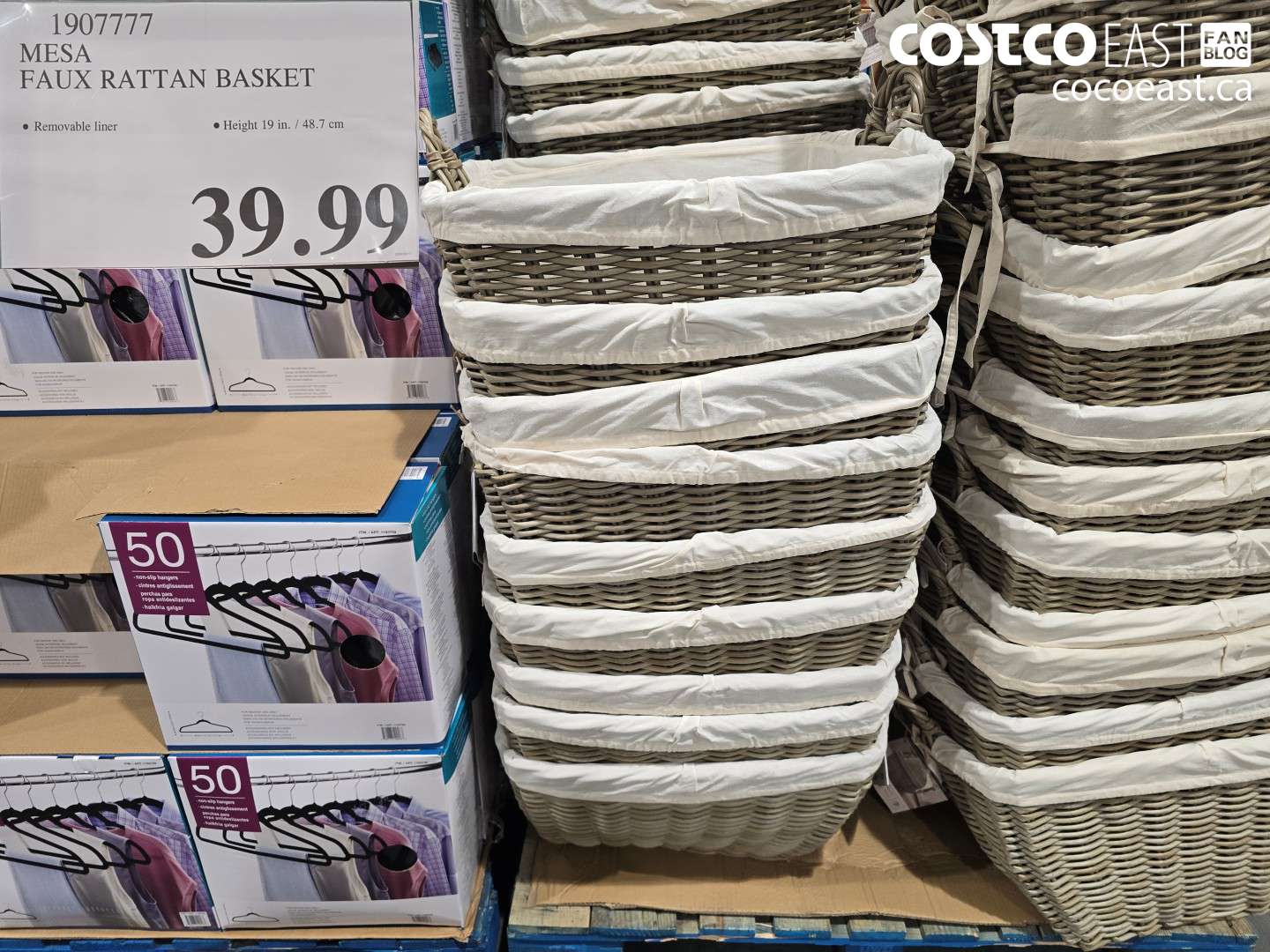 1907777 MESA FAUX RATTAN BASKET $39.99