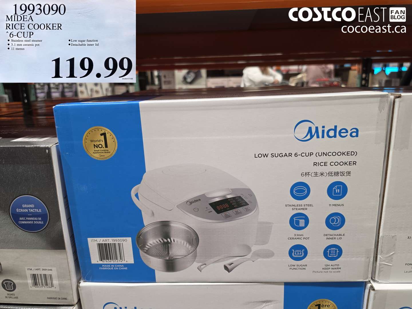 1993090 MIDEA RICE COOKER 6-CUP $119.99
