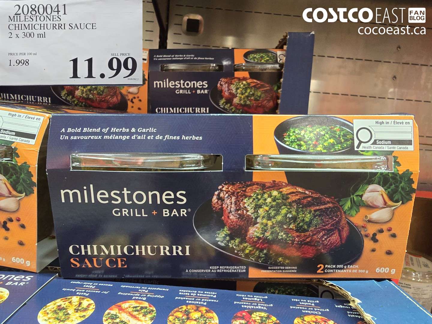 2080041 MILESTONES CHIMICHURRI SAUCE 2 X 300 ML $11.99