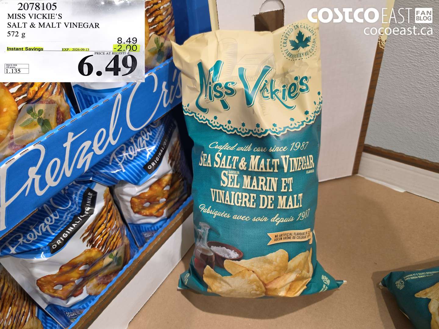 2078105 MISS VICKIE'S SALT & MALT VINEGAR 572 G ($2.00 INSTANT SAVINGS EXPIRES ON 2026-09-13) $6.49