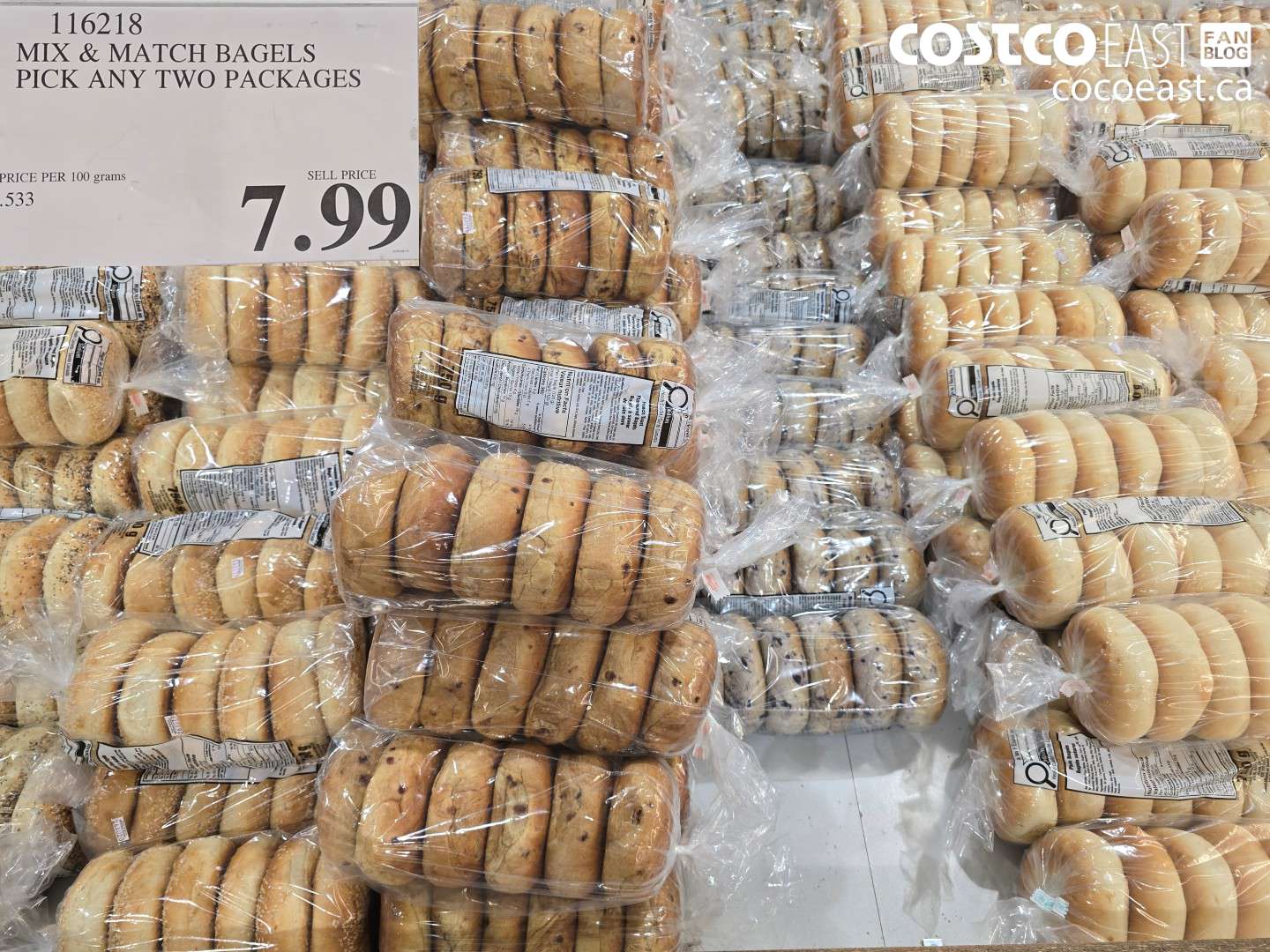 116218 MIX & MATCH BAGELS PICK ANY TWO PACKAGES $7.99