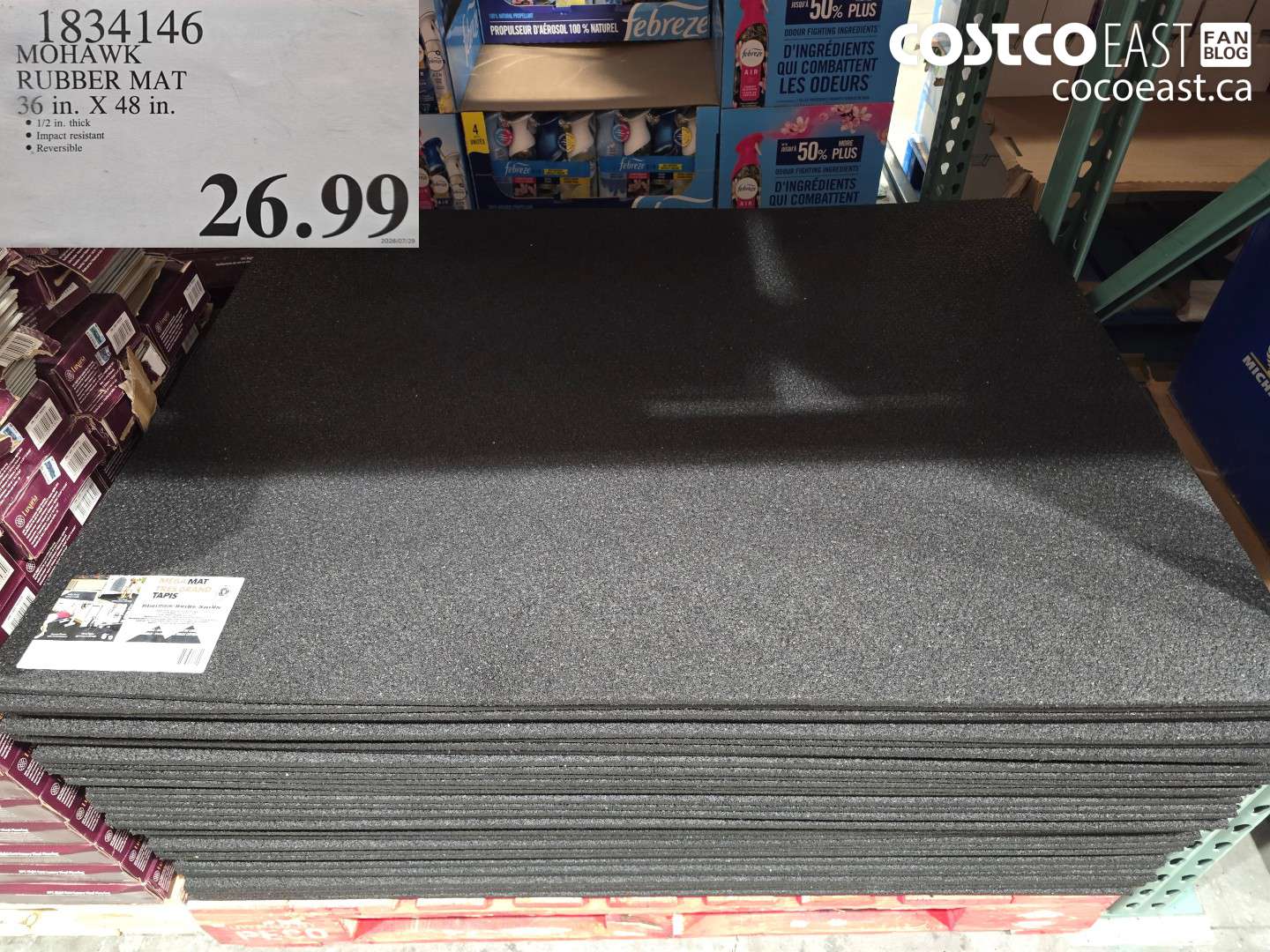 1834146 MOHAWK RUBBER MAT 36 IN. X 48 IN. $26.99
