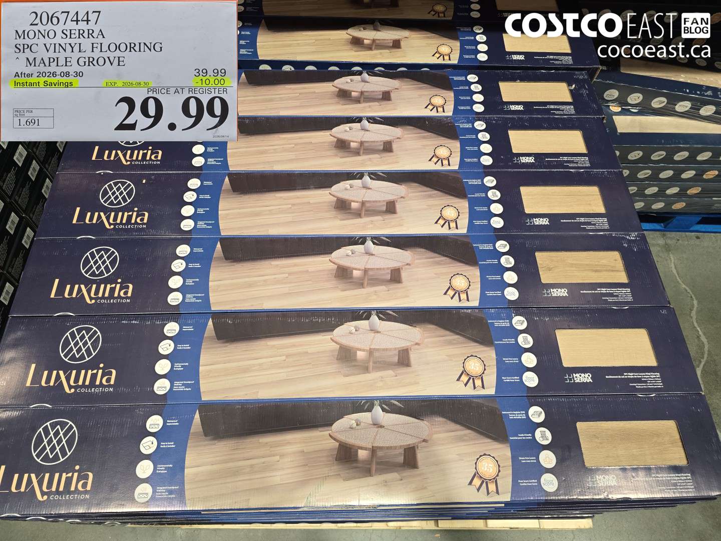 2067447 MONO SERRA SPC VINYL FLOORING MAPLE GROVE ($10.00 INSTANT SAVINGS EXPIRES ON 2026-08-30) $29.99