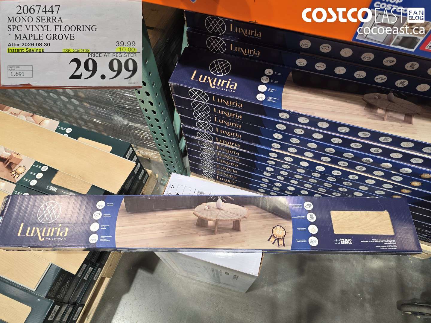 2067447 MONO SERRA SPC VINYL FLOORING MAPLE GROVE ($10.00 INSTANT SAVINGS EXPIRES ON 2026-08-30) $29.99