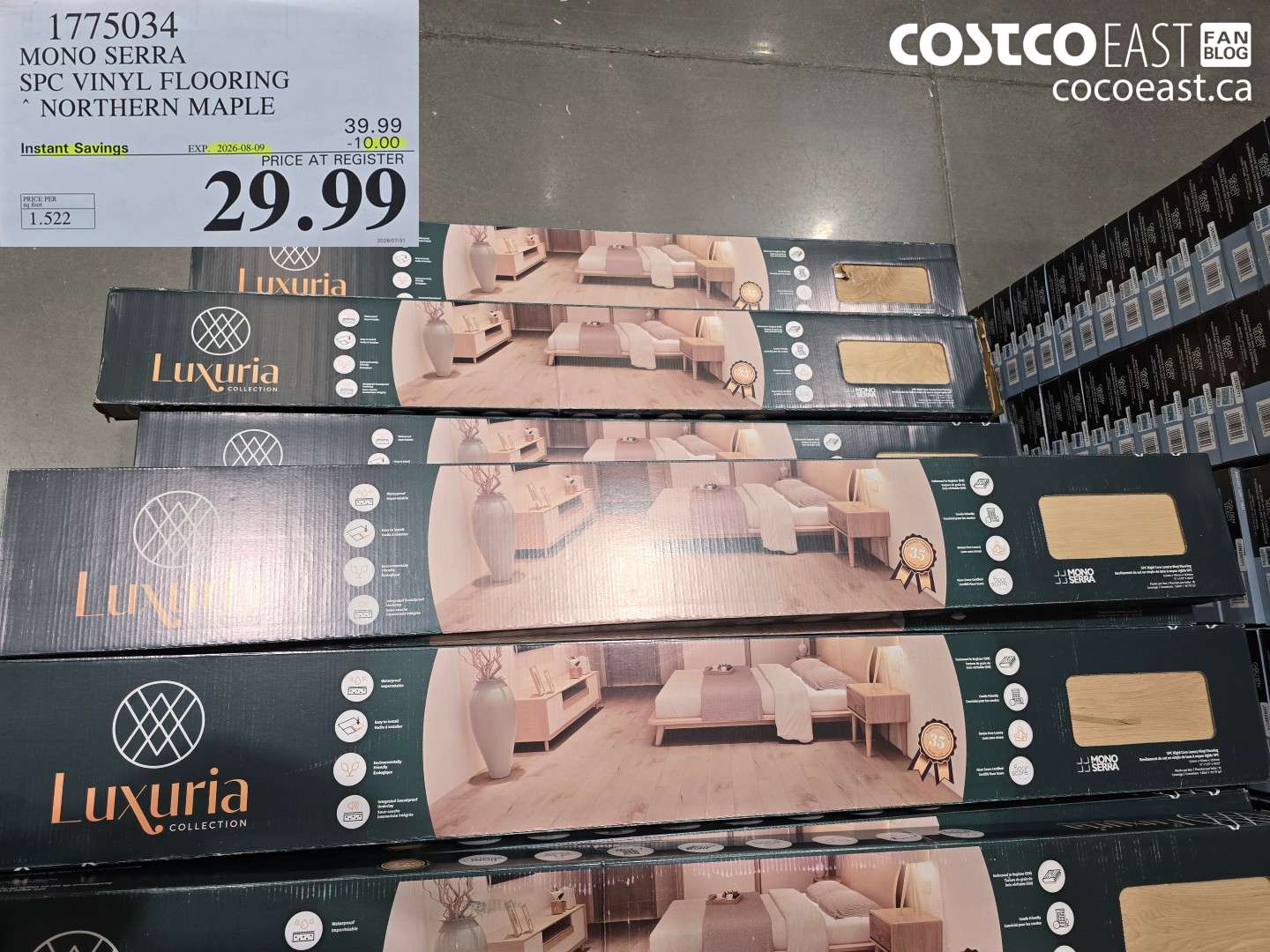 1775034 MONO SERRA SPC VINYL FLOORING NORTHERN MAPLE ($10.00 INSTANT SAVINGS EXPIRES ON 2026-08-09) $29.99