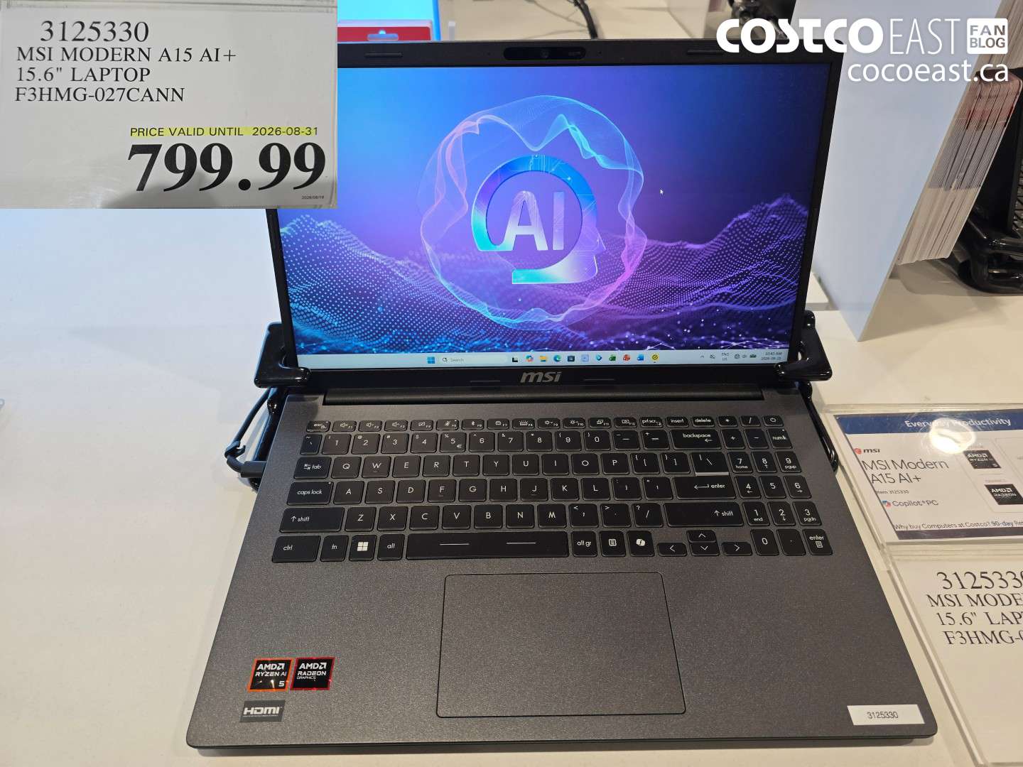 3125330 MSI MODERN A15 AI+ 15.6