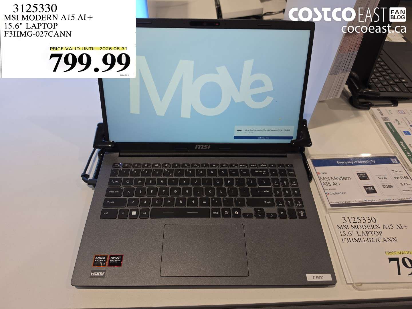 3125330 MSI MODERN A15 AI+ 15.6