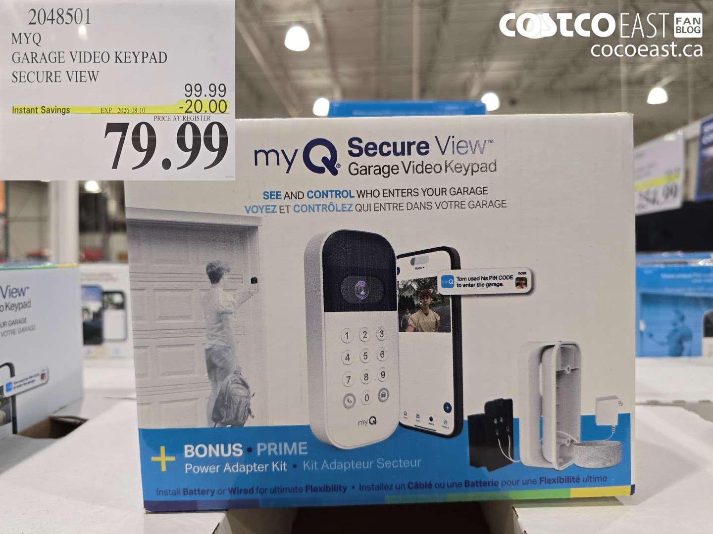 2048501 MYQ GARAGE VIDEO KEYPAD SECURE VIEW ($20.00 INSTANT SAVINGS EXPIRES ON 2026-08-10) $79.99
