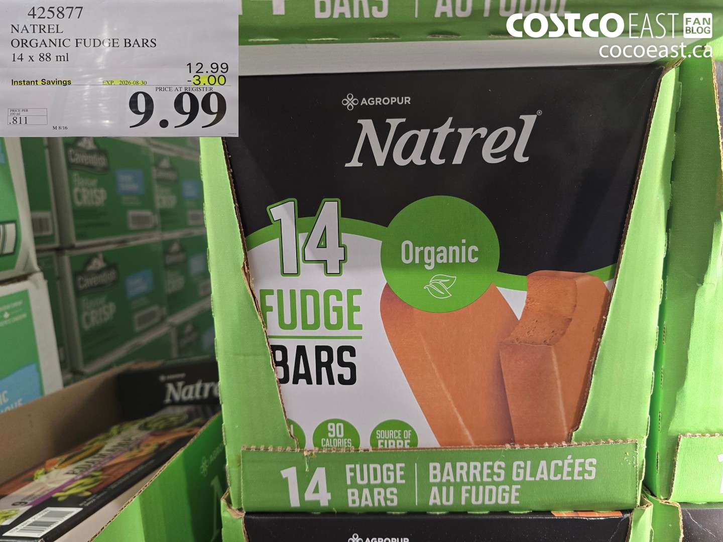 425877 NATREL ORGANIC FUDGE BARS 14 X 88 ML ($3.00 INSTANT SAVINGS EXPIRES ON 2026-08-30) $9.99