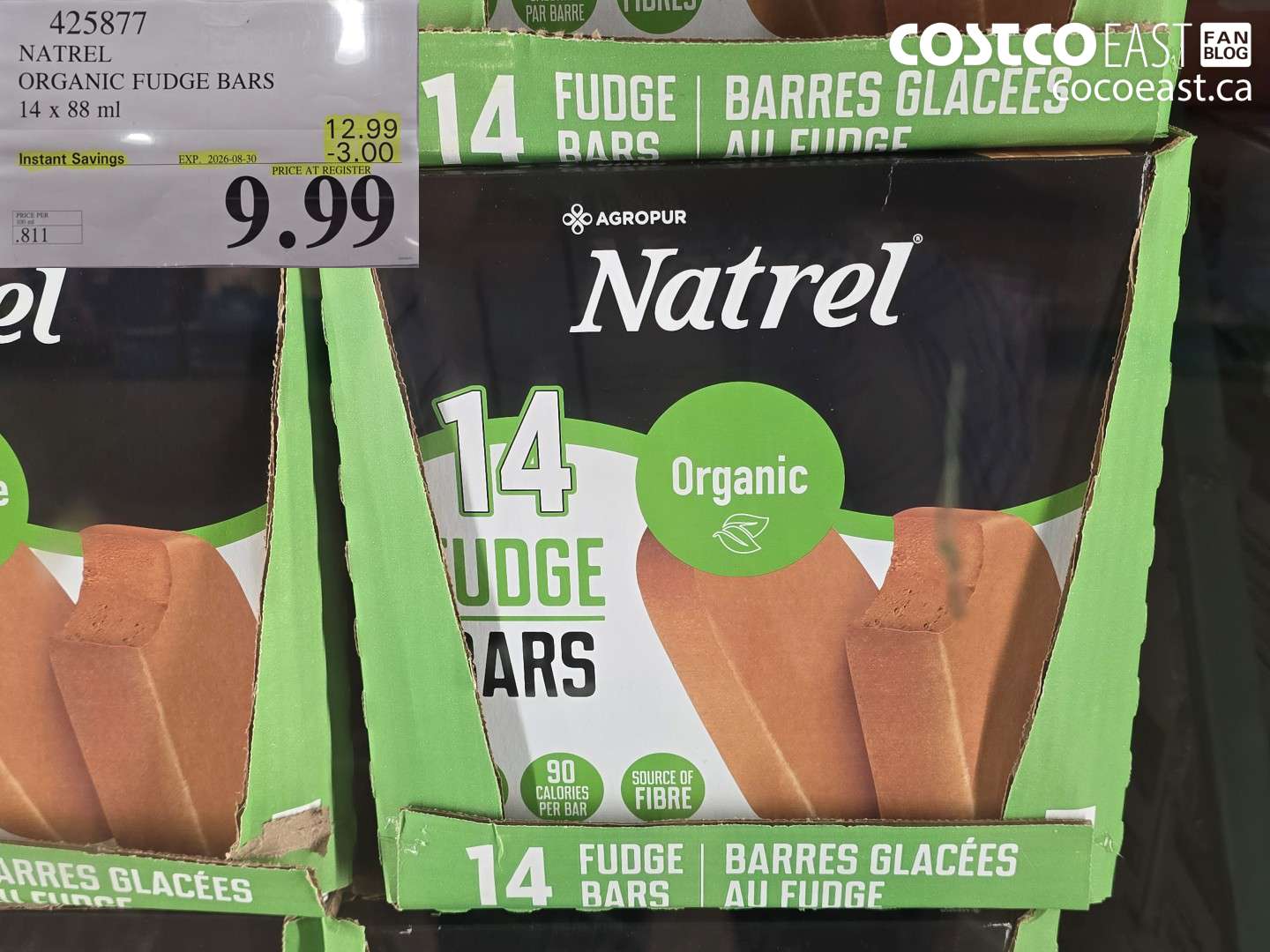 425877 NATREL ORGANIC FUDGE BARS 14 X 88 ML ($3.00 INSTANT SAVINGS EXPIRES ON 2026-08-30) $9.99