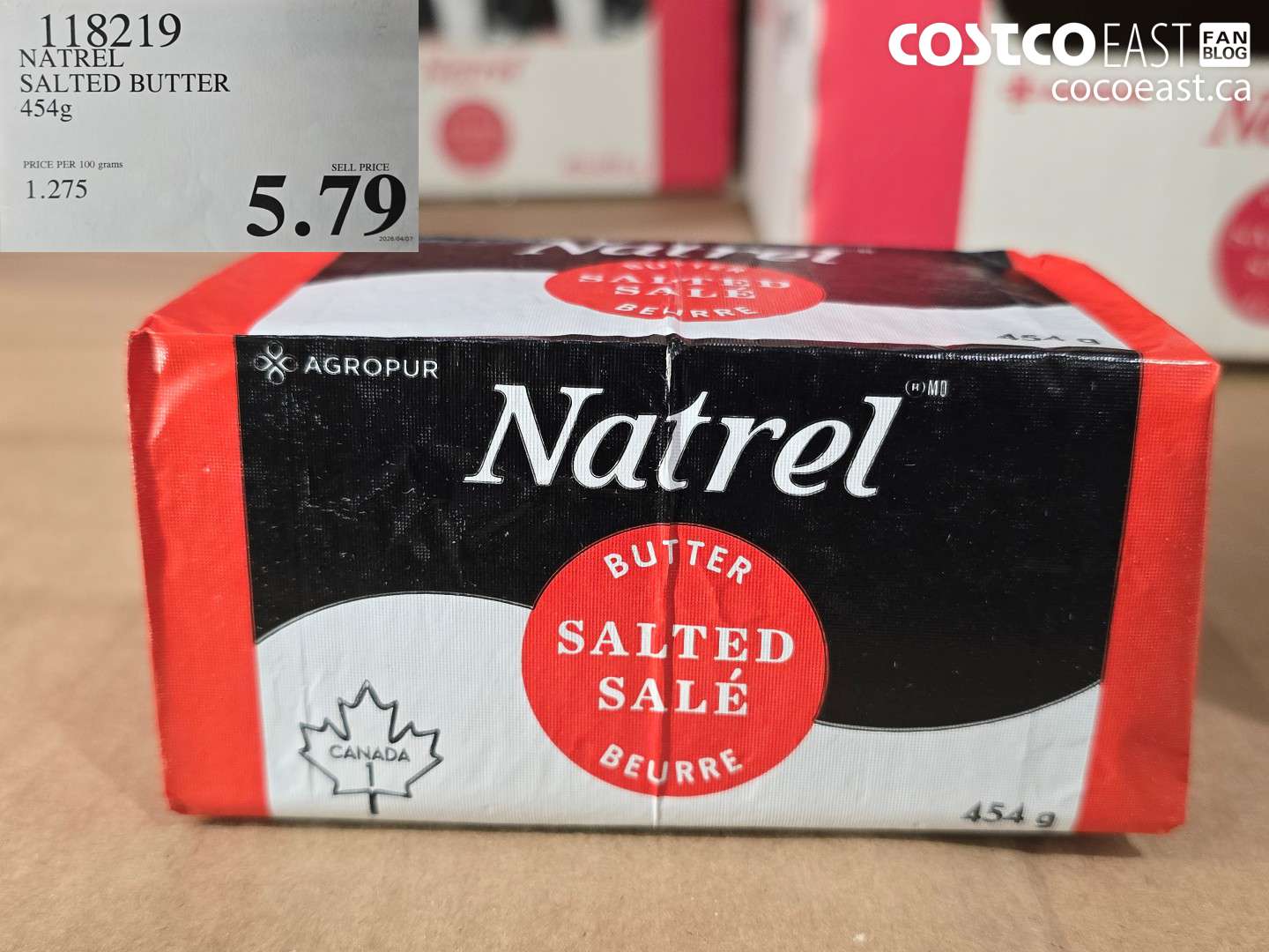 118219 NATREL SALTED BUTTER 454G $5.79