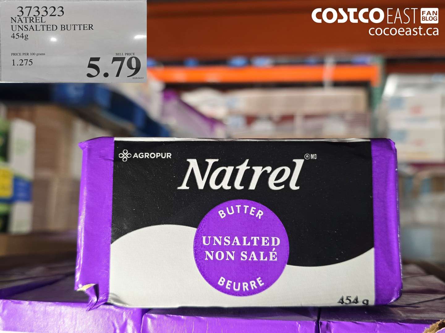 373323 NATREL UNSALTED BUTTER 454G $5.79
