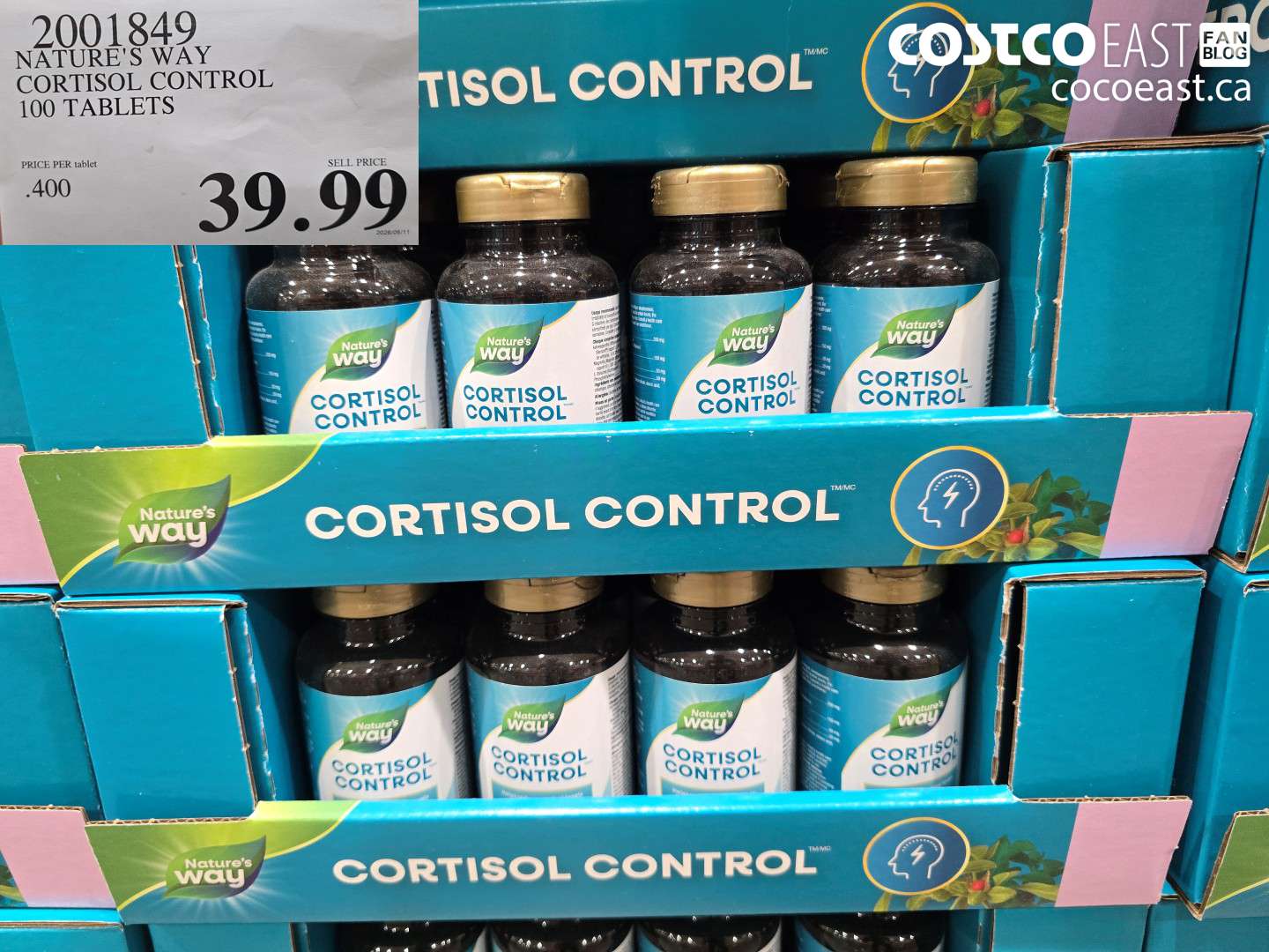 2001849 NATURE'S WAY CORTISOL CONTROL 100 TABLETS $39.99