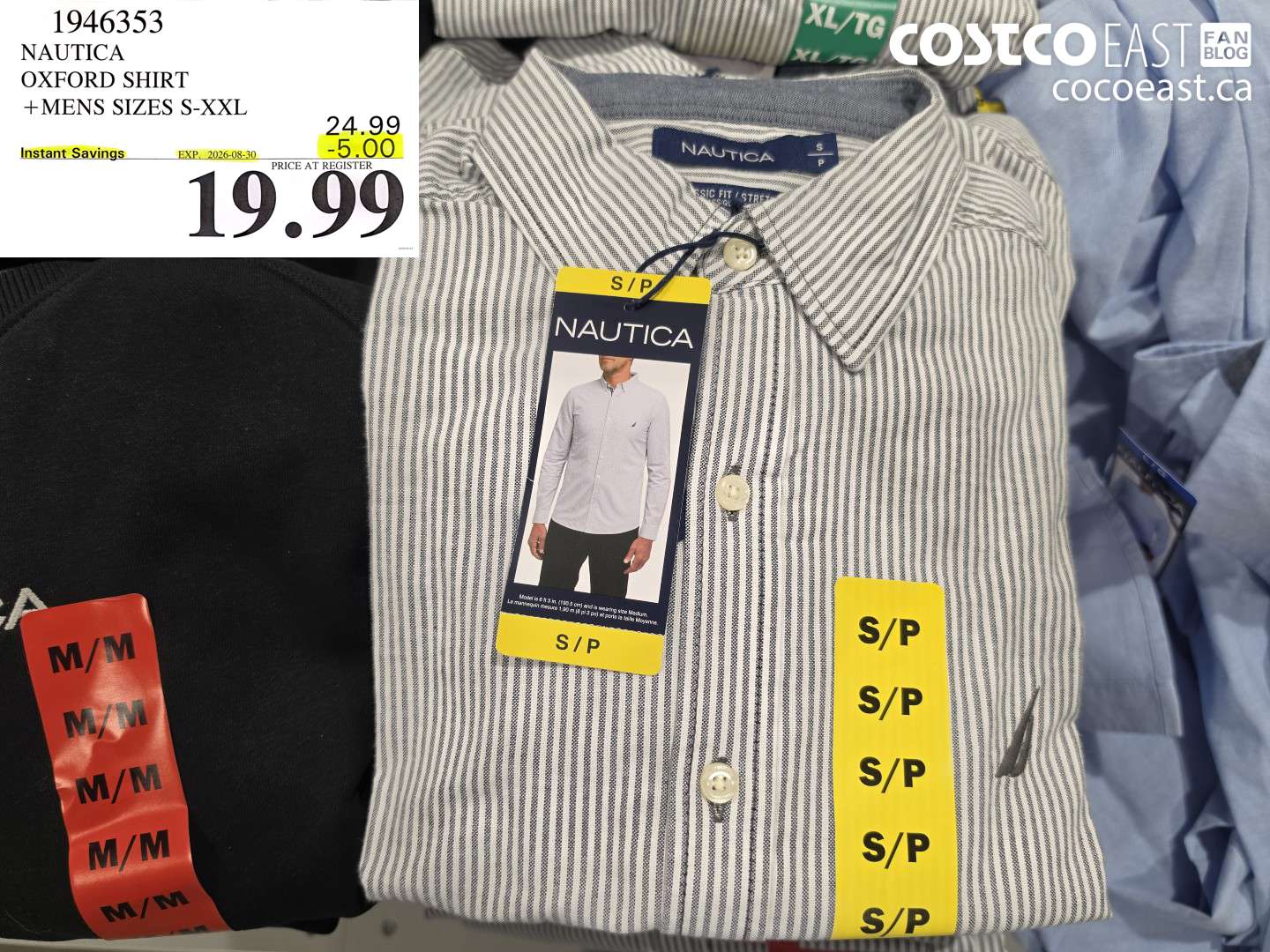 1946353 NAUTICA OXFORD SHIRT +MENS SIZES S-XXL ($5.00 INSTANT SAVINGS EXPIRES ON 2026-08-30) $19.99