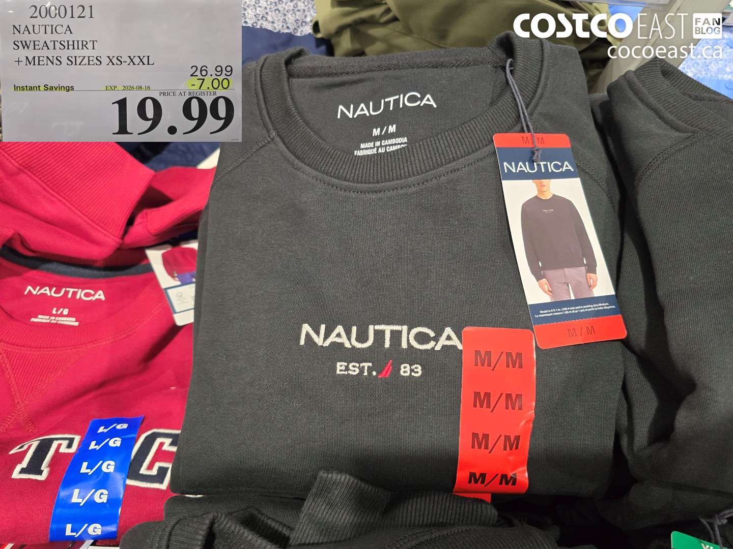 2000121 NAUTICA SWEATSHIRT +MENS SIZES XS-XXL ($7.00 INSTANT SAVINGS EXPIRES ON 2026-08-16) $19.99
