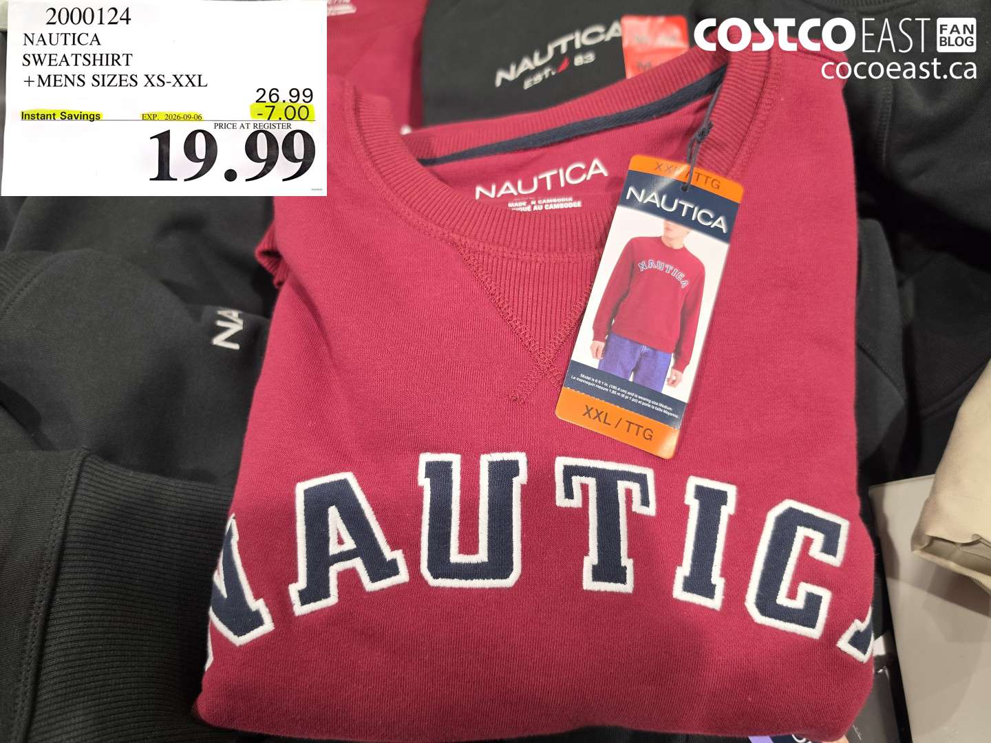 2000124 NAUTICA SWEATSHIRT MENS SIZES XS-XXL ($7.00 INSTANT SAVINGS EXPIRES ON 2026-09-06) $19.99